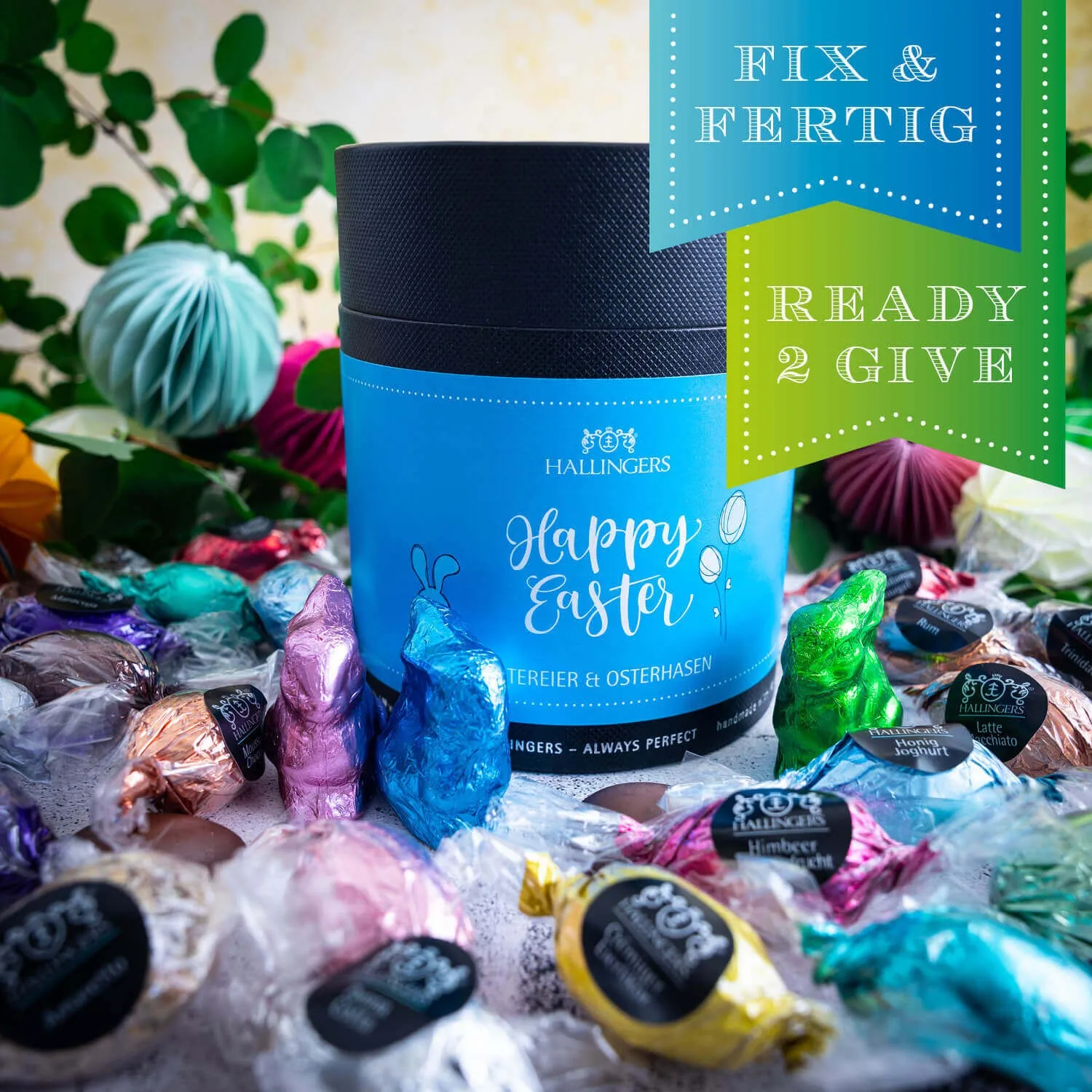 HANDWERK STATT MASSENWARE - Edition \Happy Easter\: Schluss mit austauschbaren Oster-Süßigkeiten von der Stange - hier zählt nicht die Masse, sondern die Liebe zum Detail, außergewöhnlicher Geschmack und kompromisslose Qualität