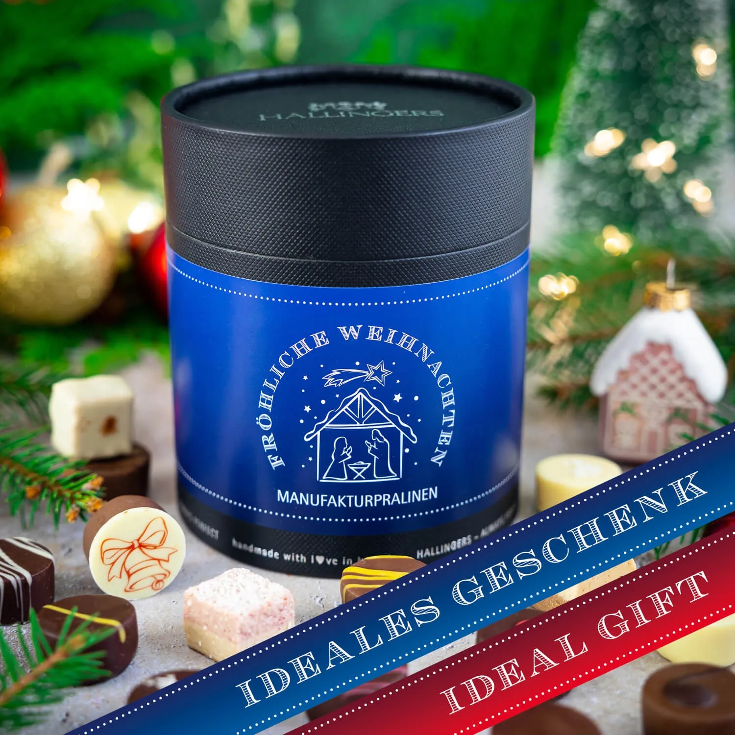 HANDWERK STATT MASSENWARE - Edition \Fröhliche Weihnachten\: Vergiss billig produzierte Standard-Pralinen mit schöner Verpackung - entscheidend ist nicht nur der erste Eindruck, sondern der Geschmack, der noch lange in Erinnerung bleibt