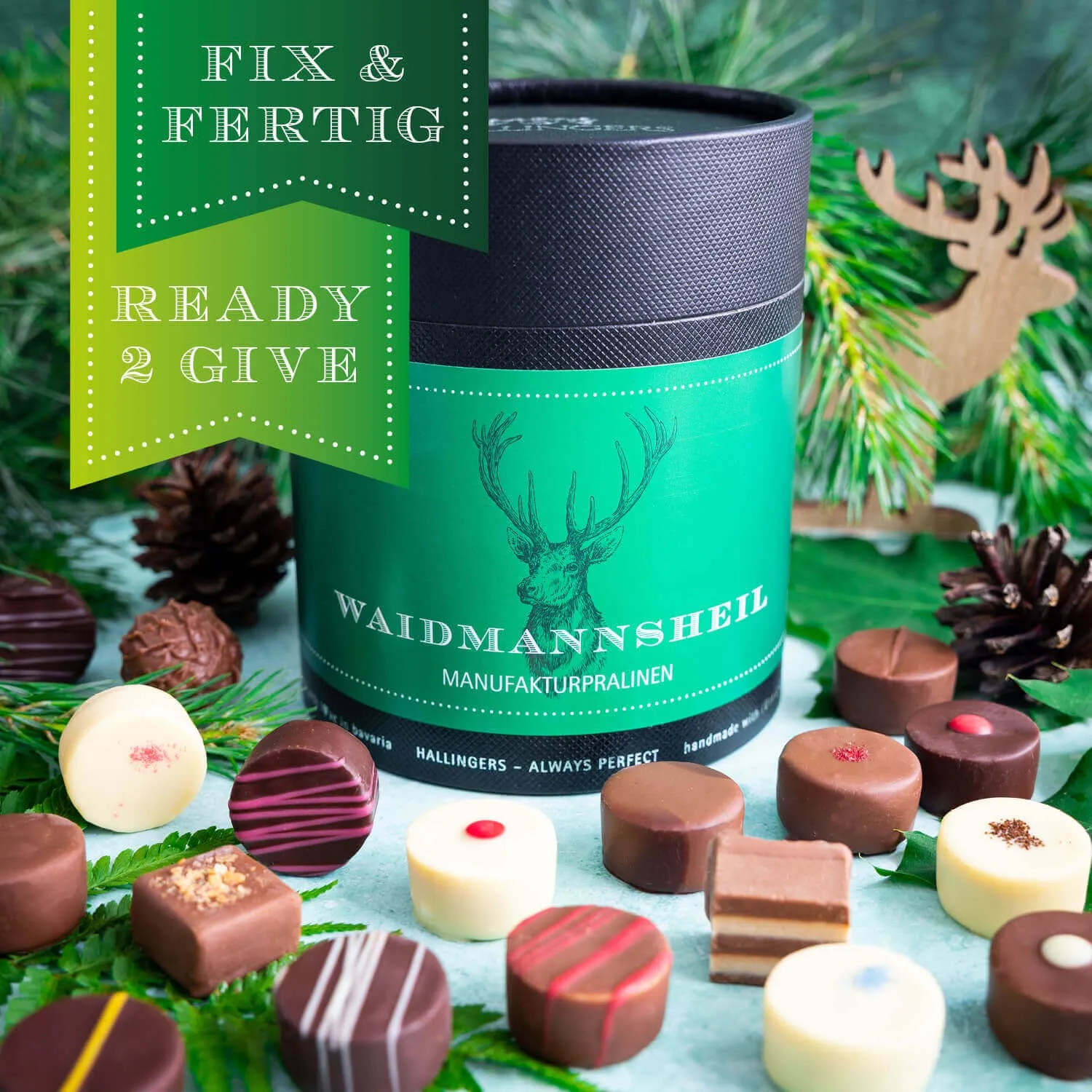 HANDWERK STATT MASSENWARE - Edition \Waidmannsheil\: Vergiss billig produzierte Standard-Pralinen mit schöner Verpackung - entscheidend ist nicht nur der erste Eindruck, sondern der Geschmack, der noch lange in Erinnerung bleibt