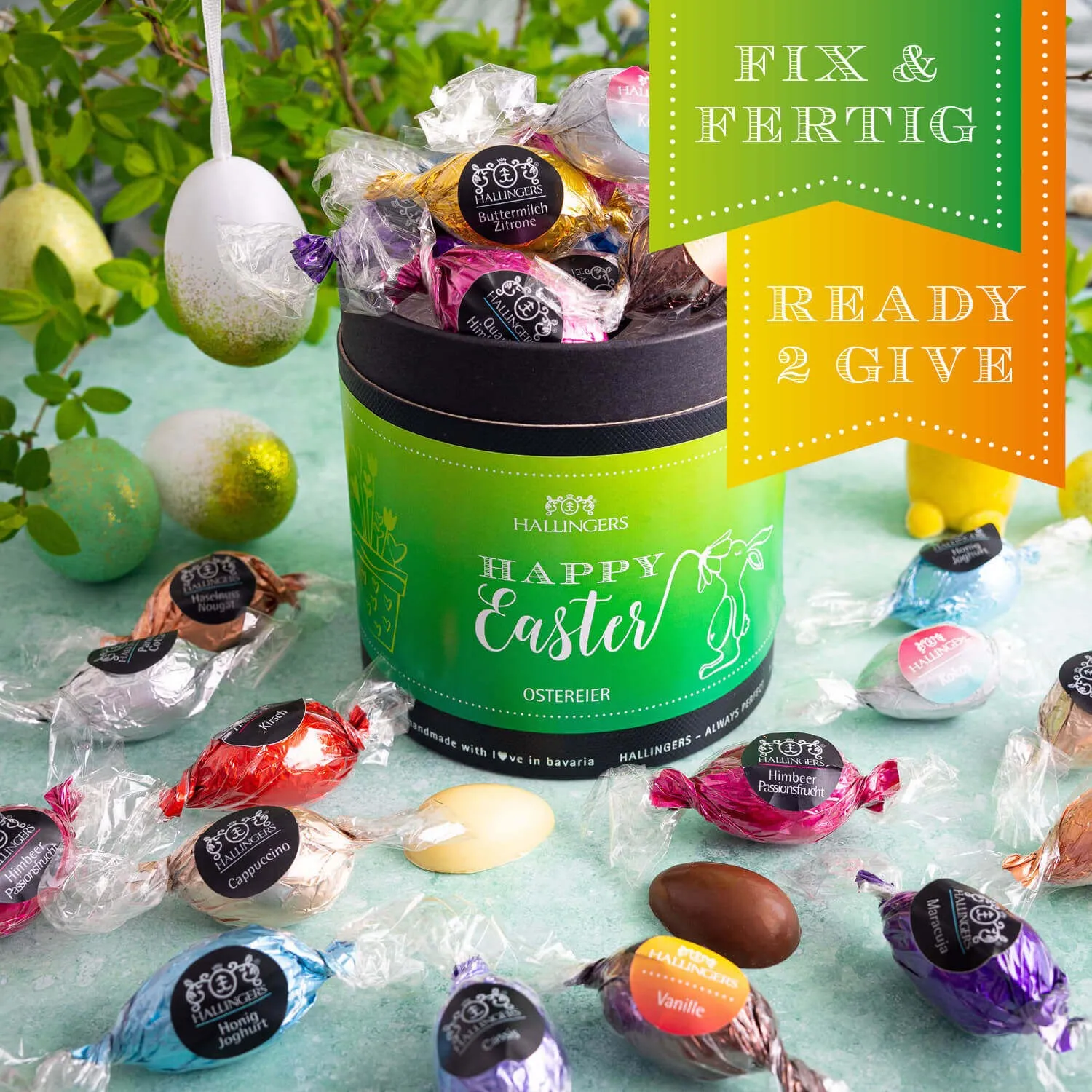 HANDWERK STATT MASSENWARE - Edition \Happy Easter\: Schluss mit austauschbaren Oster-Süßigkeiten von der Stange - hier zählt nicht die Masse, sondern die Liebe zum Detail, außergewöhnlicher Geschmack und kompromisslose Qualität