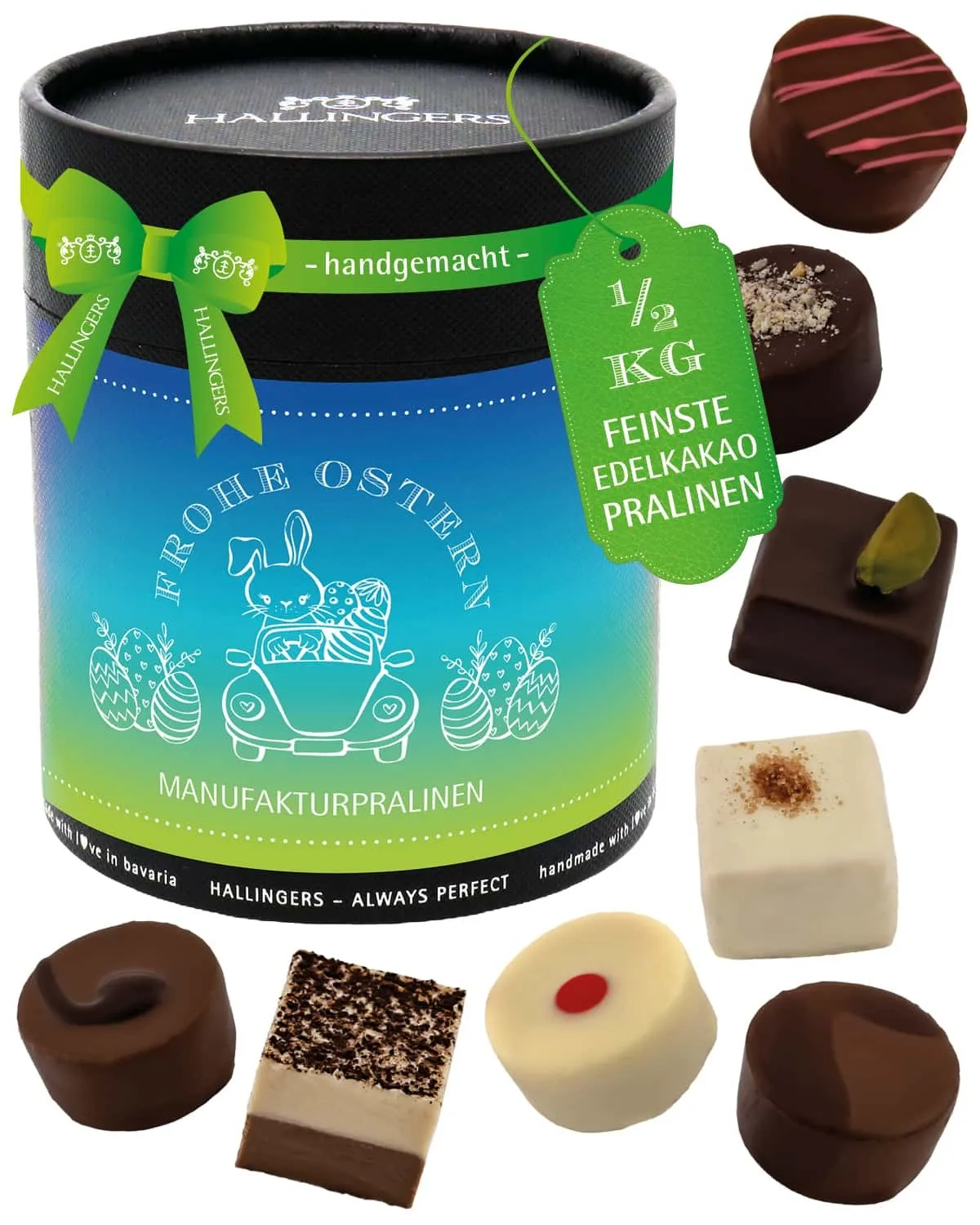PRALINEN IN DER GESCHENKDOSE OHNE ALKOHOL - Edle handgemachte Pralinen aus feinstem Confiserie-Edelkakao, stilvoll verpackt in einer hochwertigen XXL-Geschenkdose. Perfekt als exklusives Geschenk für besondere Genussmomente