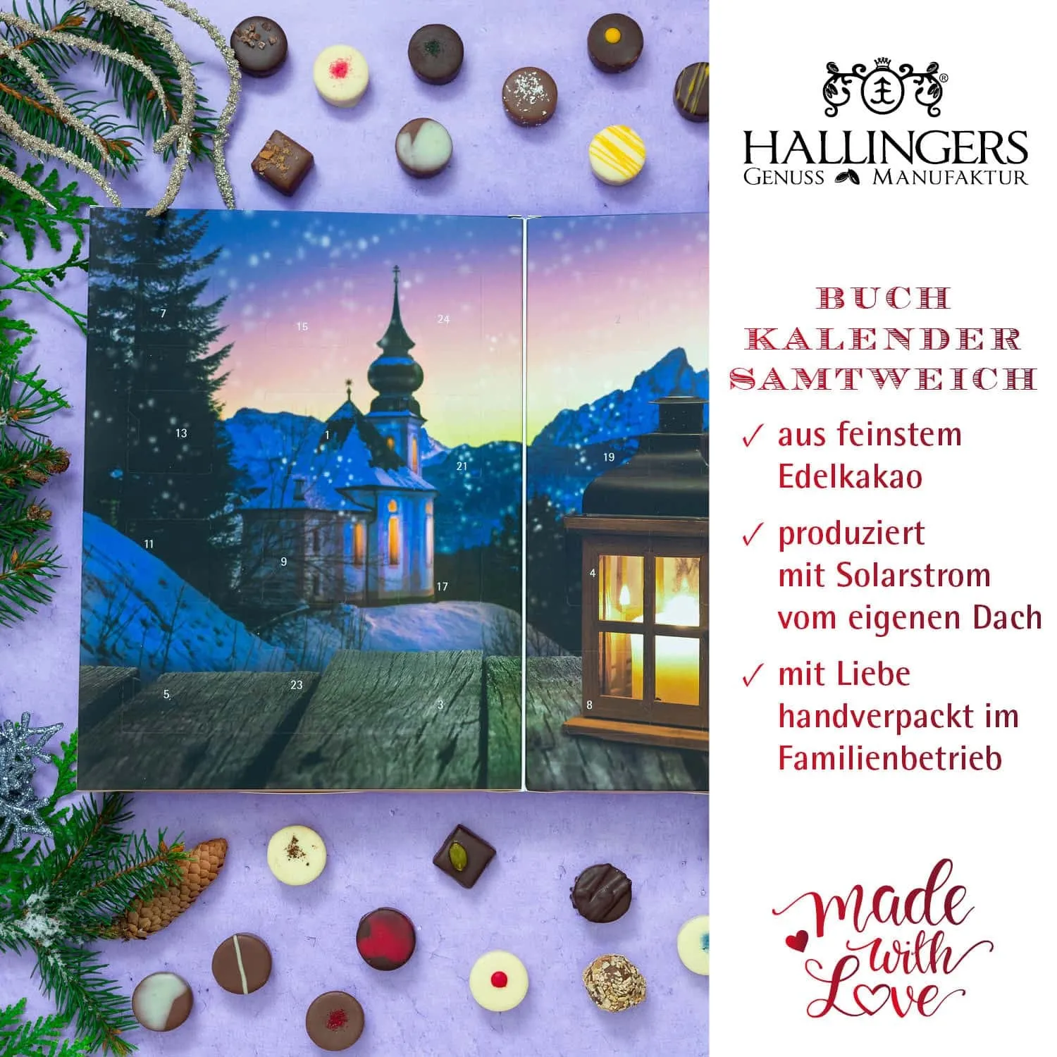 HANDWERK STATT MASSENWARE - Edition \Bergkirche\: Vergiss billig produzierte Standard-Pralinen mit schöner Verpackung - entscheidend ist nicht nur der erste Eindruck, sondern der Geschmack, der noch lange in Erinnerung bleibt