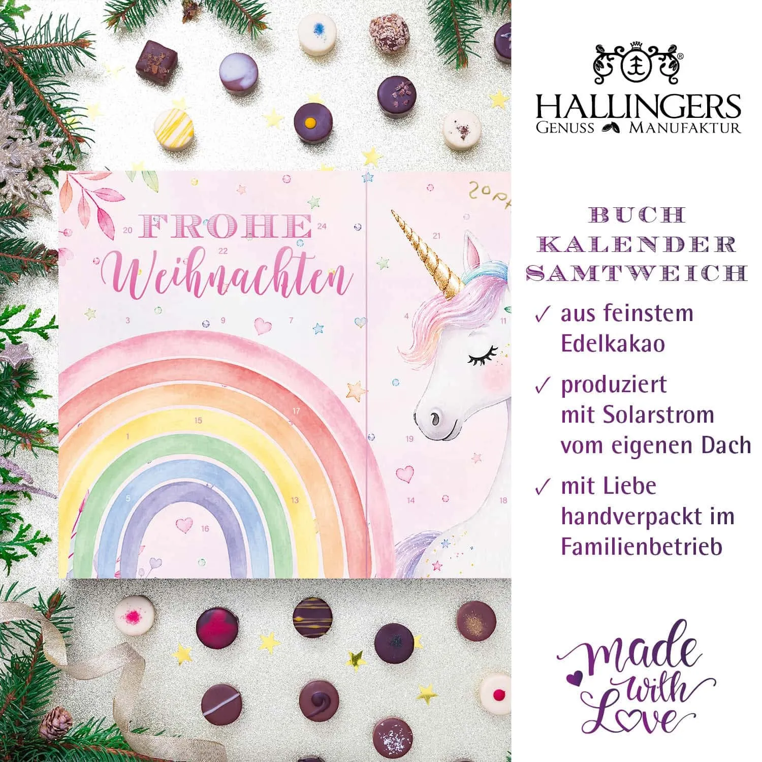 HANDWERK STATT MASSENWARE - Edition \Einhorn\: Vergiss billig produzierte Standard-Pralinen mit schöner Verpackung - entscheidend ist nicht nur der erste Eindruck, sondern der Geschmack, der noch lange in Erinnerung bleibt