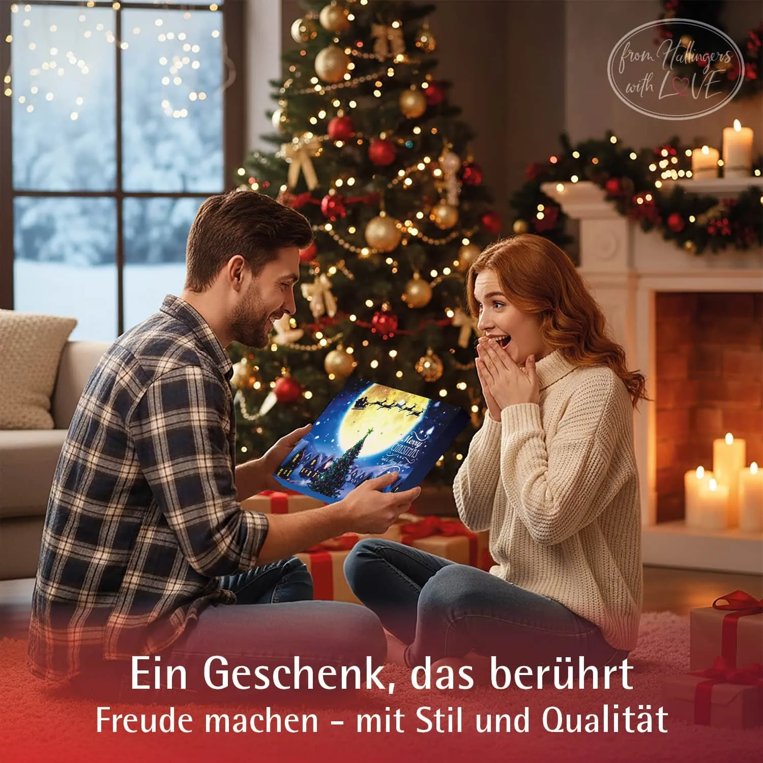 Adventskalender Magische Reise - Pralinen, ohne Alkohol handmade