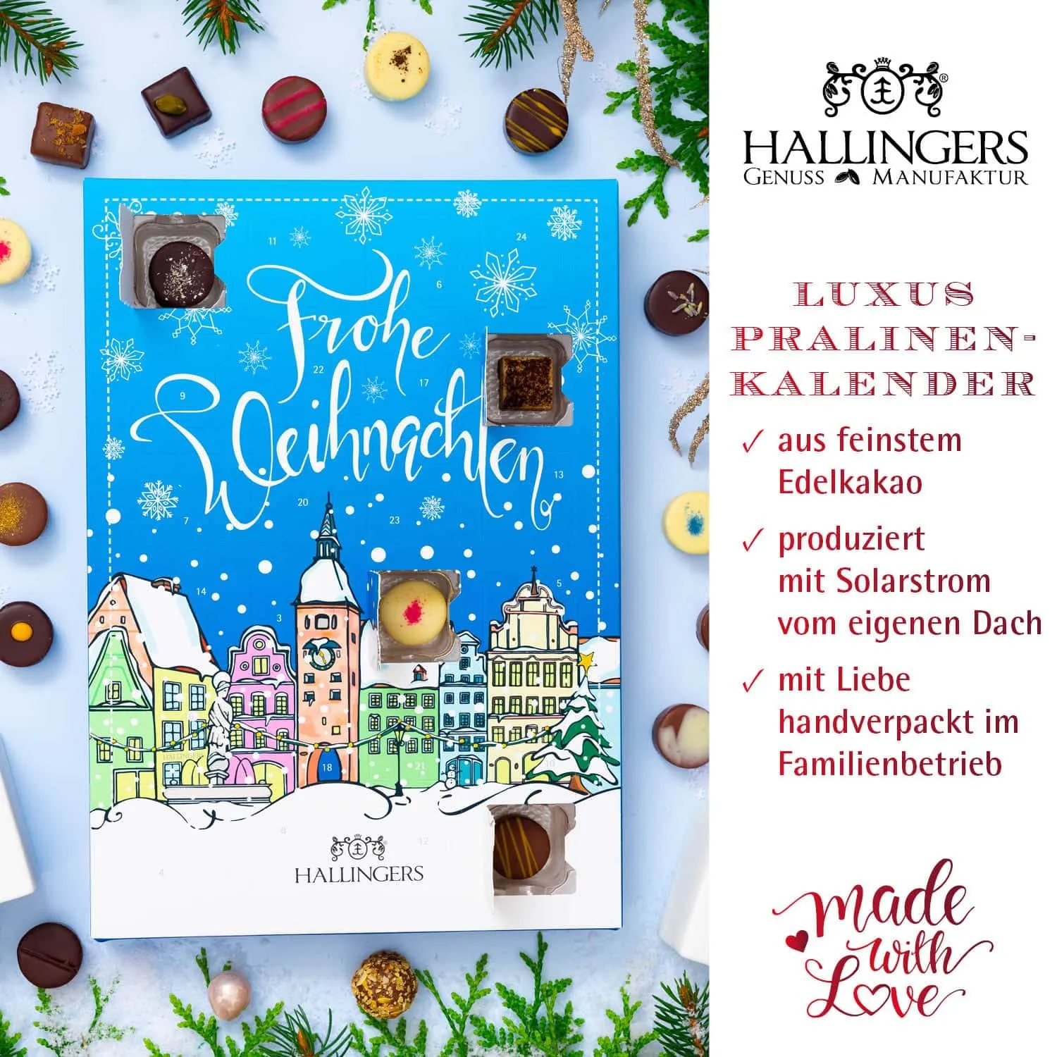 HANDWERK STATT MASSENWARE - Edition \Prächtige Altstadt\: Vergiss billig produzierte Standard-Pralinen mit schöner Verpackung - entscheidend ist nicht nur der erste Eindruck, sondern der Geschmack, der noch lange in Erinnerung bleibt