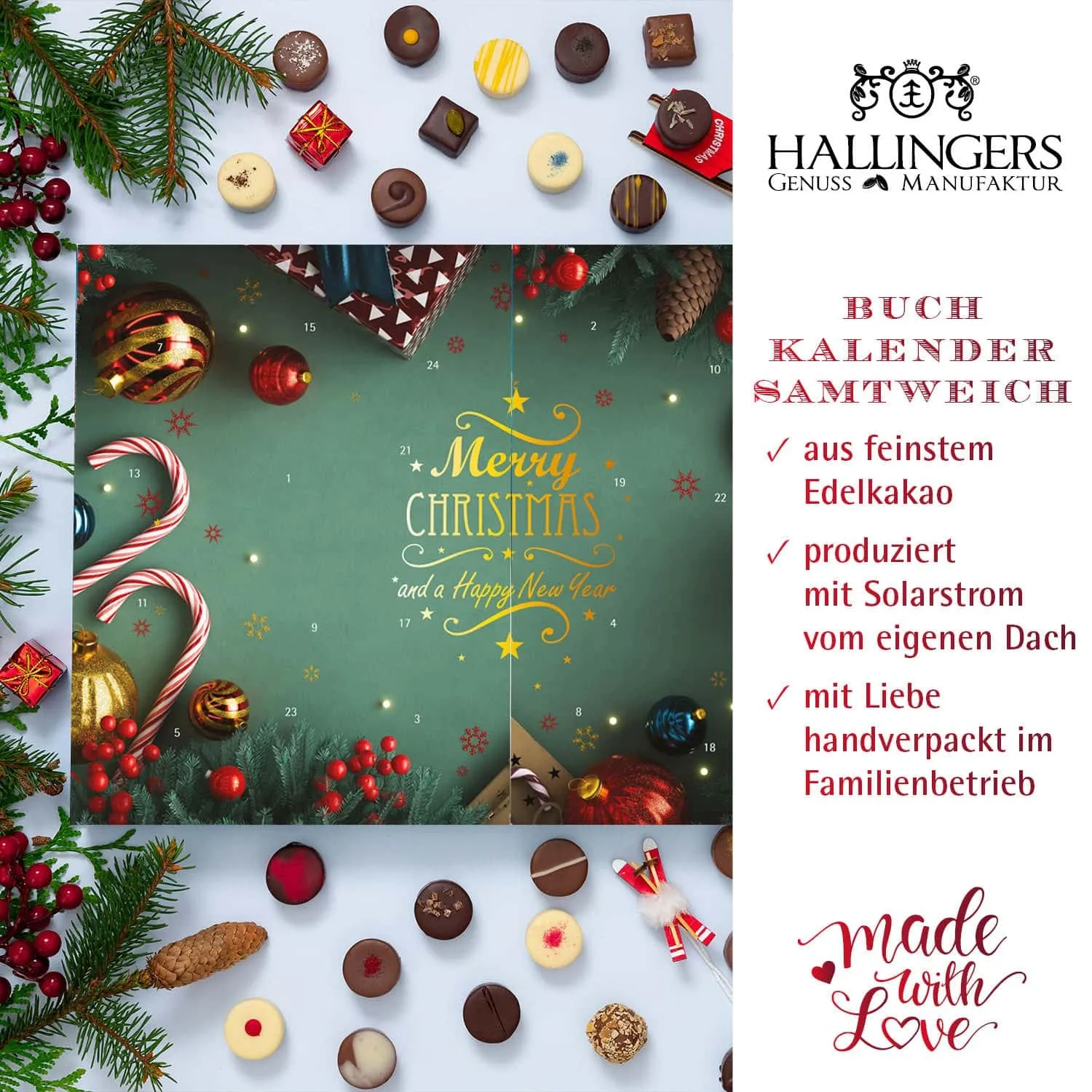 HANDWERK STATT MASSENWARE - Edition \Sweet Christmas\: Kein veganer Kompromiss, sondern Pralinen auf einem Niveau, das selbst überzeugte Schokoladenliebhaber überrascht und industrielle Standardware alt aussehen lässt