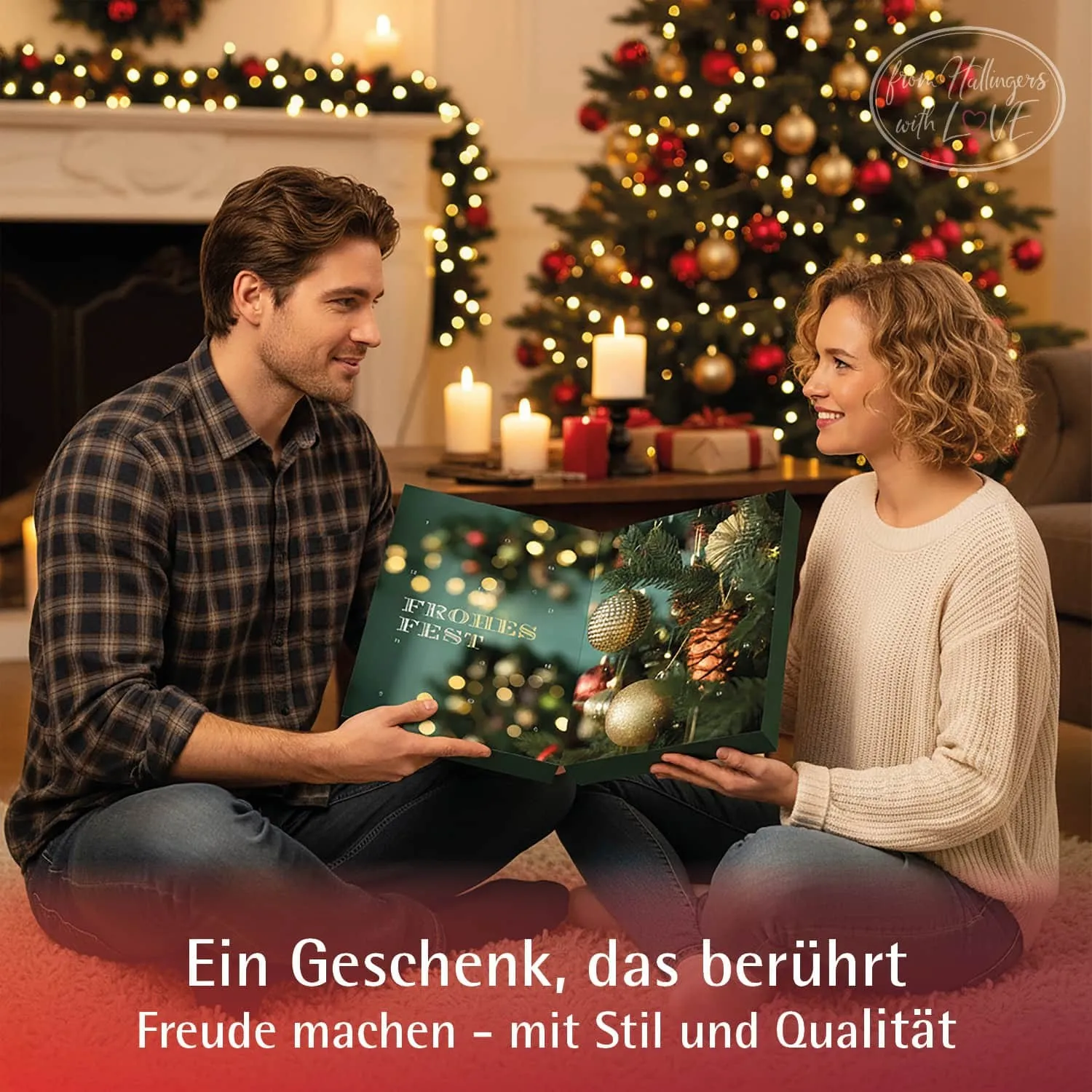 Adventskalender Weihnachtsstimmung - Vegane Pralinen, mit & ohne Alkohol