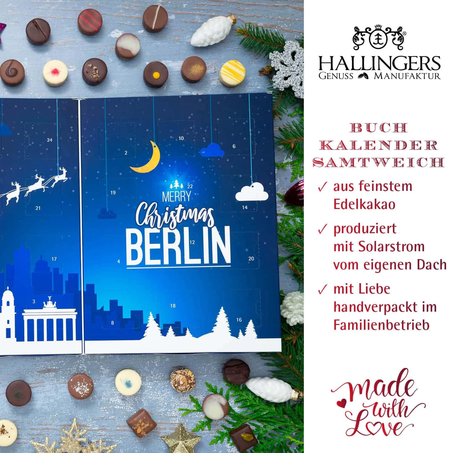 HANDWERK STATT MASSENWARE - Edition \Berlin\: Vergiss billig produzierte Standard-Pralinen mit schöner Verpackung - entscheidend ist nicht nur der erste Eindruck, sondern der Geschmack, der noch lange in Erinnerung bleibt