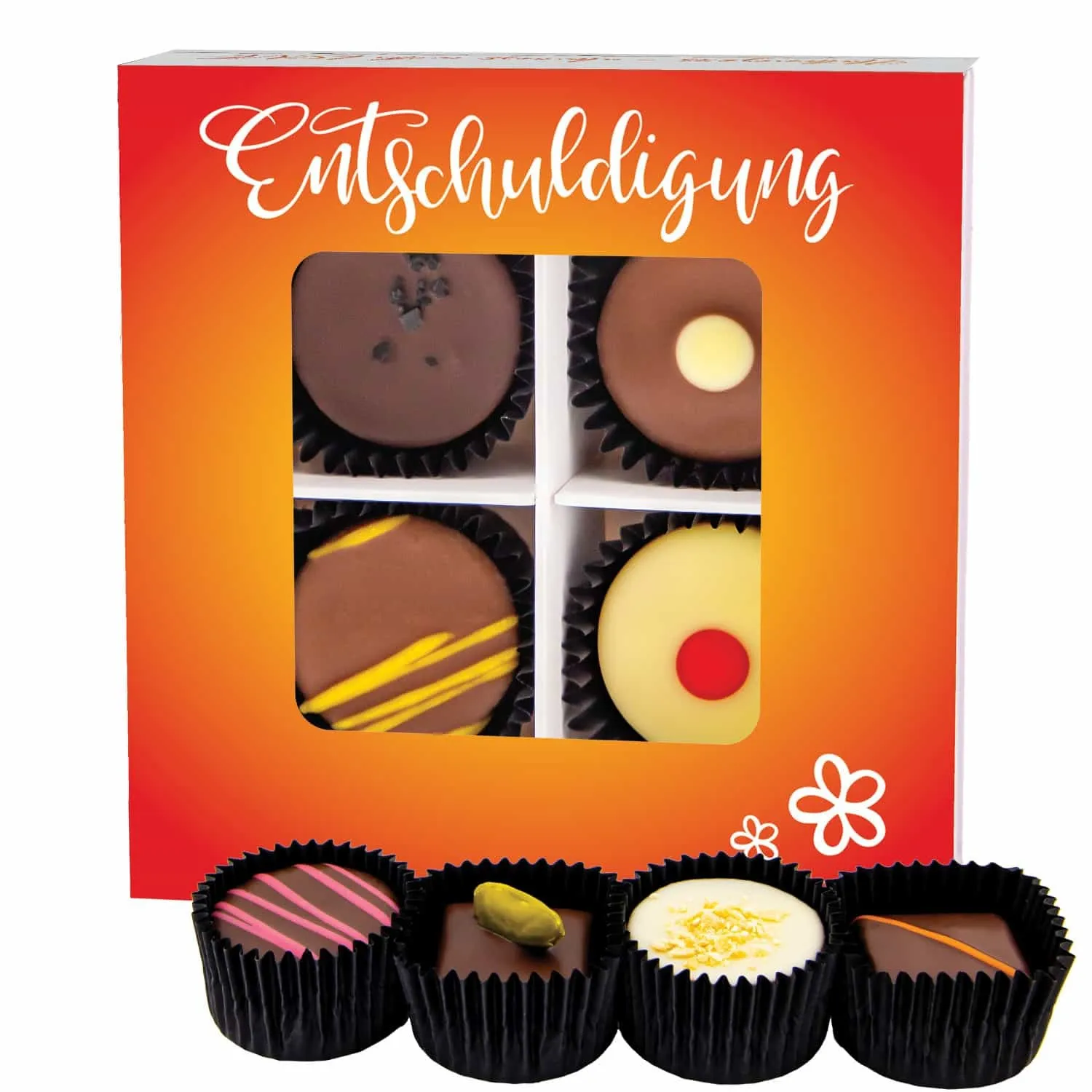 Entschuldigung - Pralinen, ohne Alkohol handmade