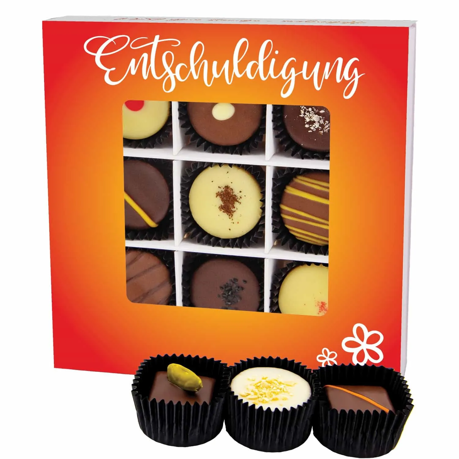 Entschuldigung L - Pralinen, ohne Alkohol handmade