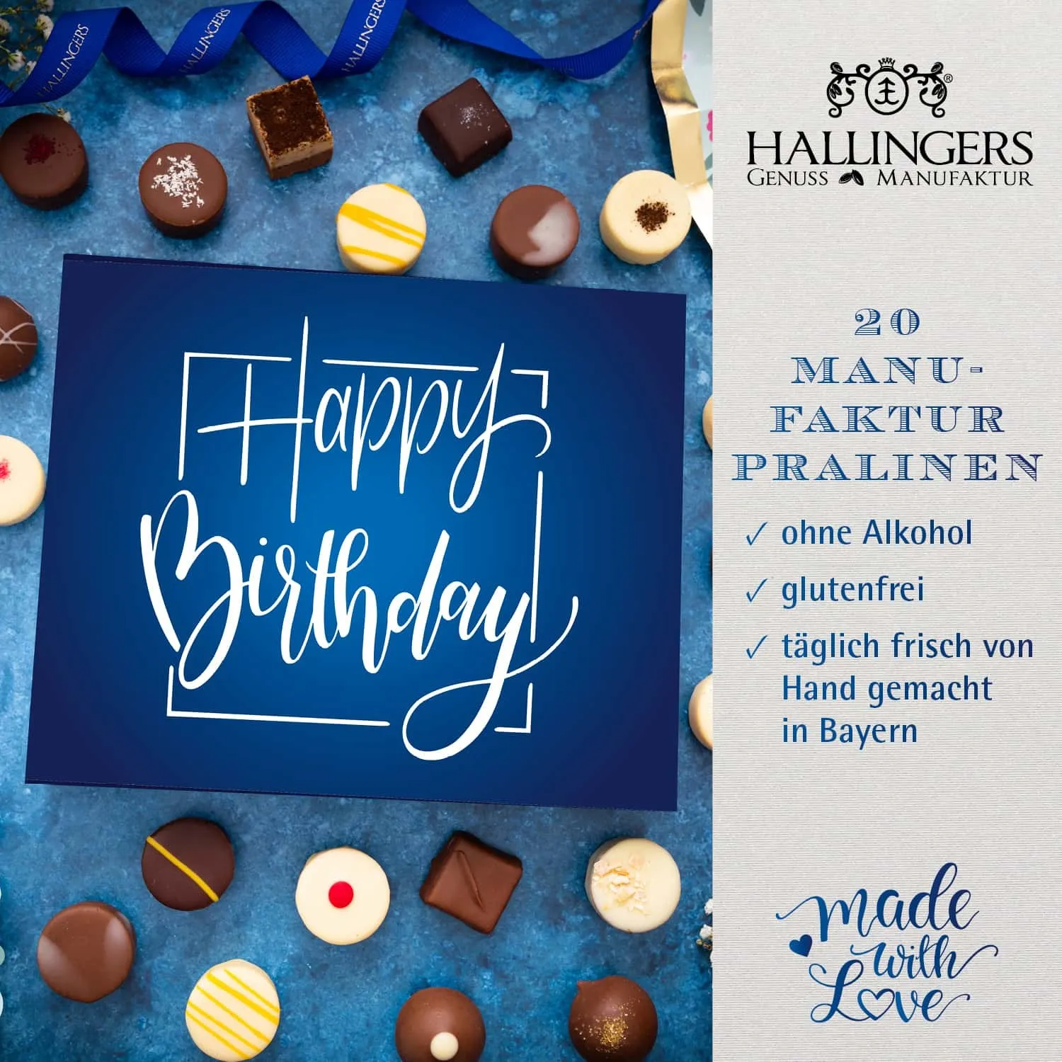 PRALINEN GESCHENKBOX OHNE ALKOHOL - Edle handgemachte Pralinen aus feinstem Confiserie-Edelkakao, stilvoll verpackt in einer hochwertigen XL-Geschenkbox. Exklusiver Schokoladengenuss für besondere Anlässe & genussvolle Momente