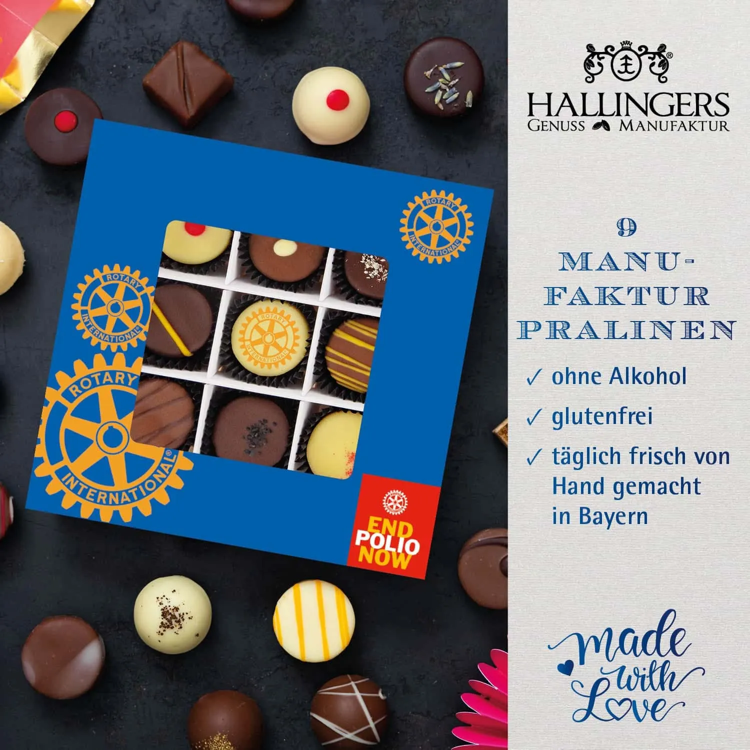 PRALINEN GESCHENKBOX OHNE ALKOHOL - Edle handgemachte Pralinen aus feinstem Confiserie-Edelkakao, stilvoll verpackt in einer hochwertigen L-Geschenkbox. Exklusiver Schokoladengenuss für besondere Anlässe & genussvolle Momente