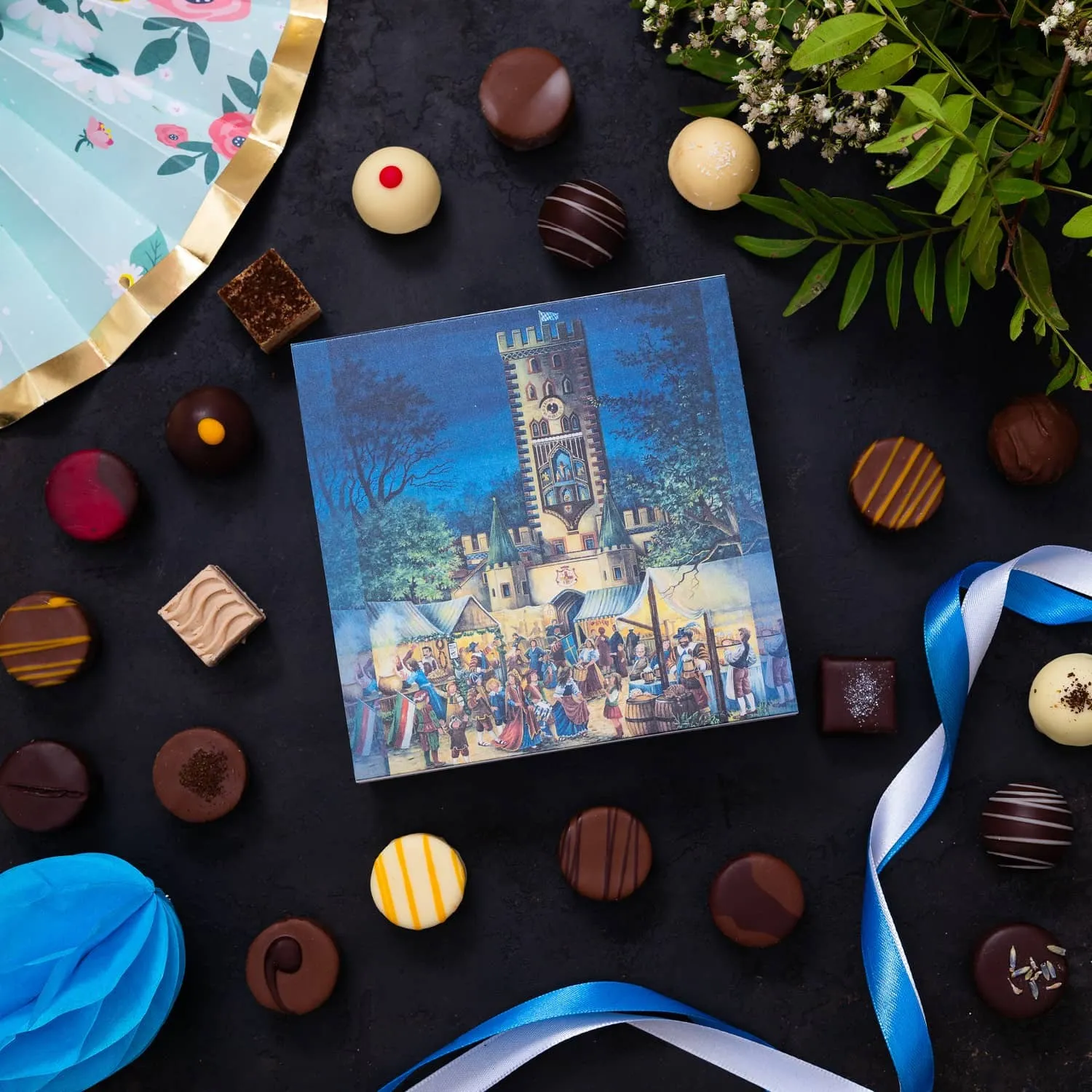 PRALINEN GESCHENKBOX OHNE ALKOHOL - Edle handgemachte Pralinen aus feinstem Confiserie-Edelkakao, stilvoll verpackt in einer hochwertigen L-Geschenkbox. Exklusiver Schokoladengenuss für besondere Anlässe & genussvolle Momente