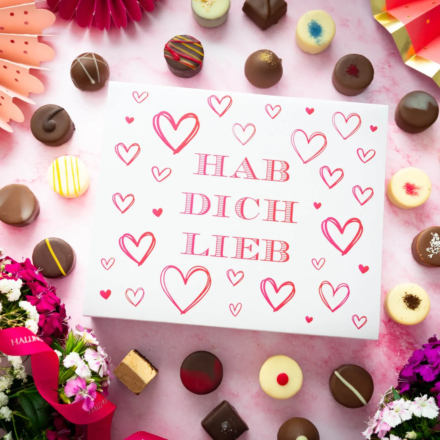 PRALINEN GESCHENKBOX OHNE ALKOHOL - Edle handgemachte Pralinen aus feinstem Confiserie-Edelkakao, stilvoll verpackt in einer hochwertigen XL-Geschenkbox. Exklusiver Schokoladengenuss für besondere Anlässe & genussvolle Momente