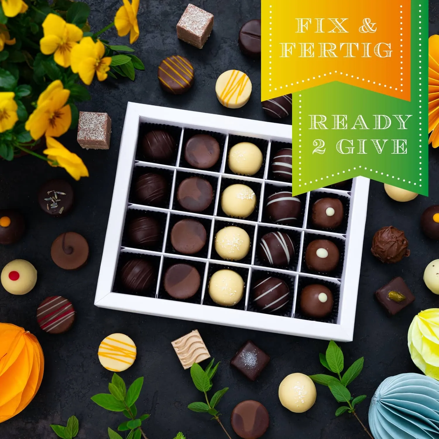 HANDWERK STATT MASSENWARE - Edition \Frohe Ostern Osterei\: Vergiss billig produzierte Standard-Pralinen mit schöner Verpackung - entscheidend ist nicht nur der erste Eindruck, sondern der Geschmack, der noch lange in Erinnerung bleibt