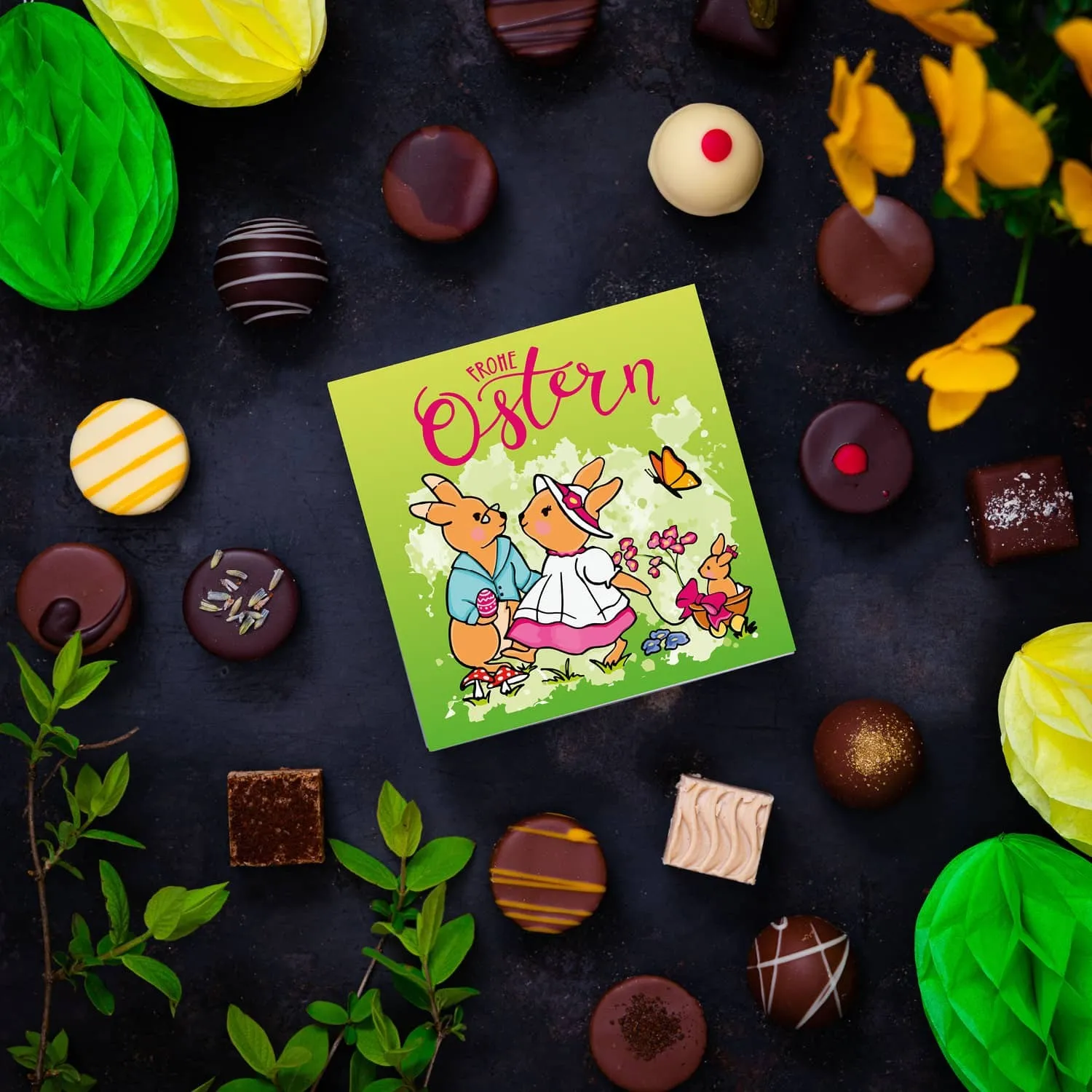 PRALINEN GESCHENKBOX OHNE ALKOHOL - Edle handgemachte Pralinen aus feinstem Confiserie-Edelkakao, stilvoll verpackt in einer hochwertigen Geschenkbox. Exklusiver Schokoladengenuss für besondere Anlässe & genussvolle Momente