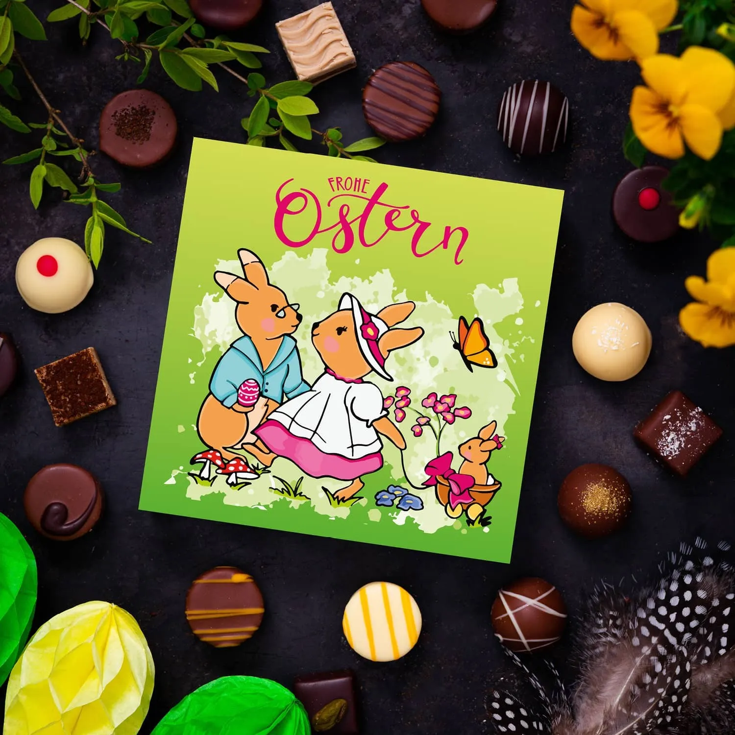 PRALINEN GESCHENKBOX OHNE ALKOHOL - Edle handgemachte Pralinen aus feinstem Confiserie-Edelkakao, stilvoll verpackt in einer hochwertigen L-Geschenkbox. Exklusiver Schokoladengenuss für besondere Anlässe & genussvolle Momente