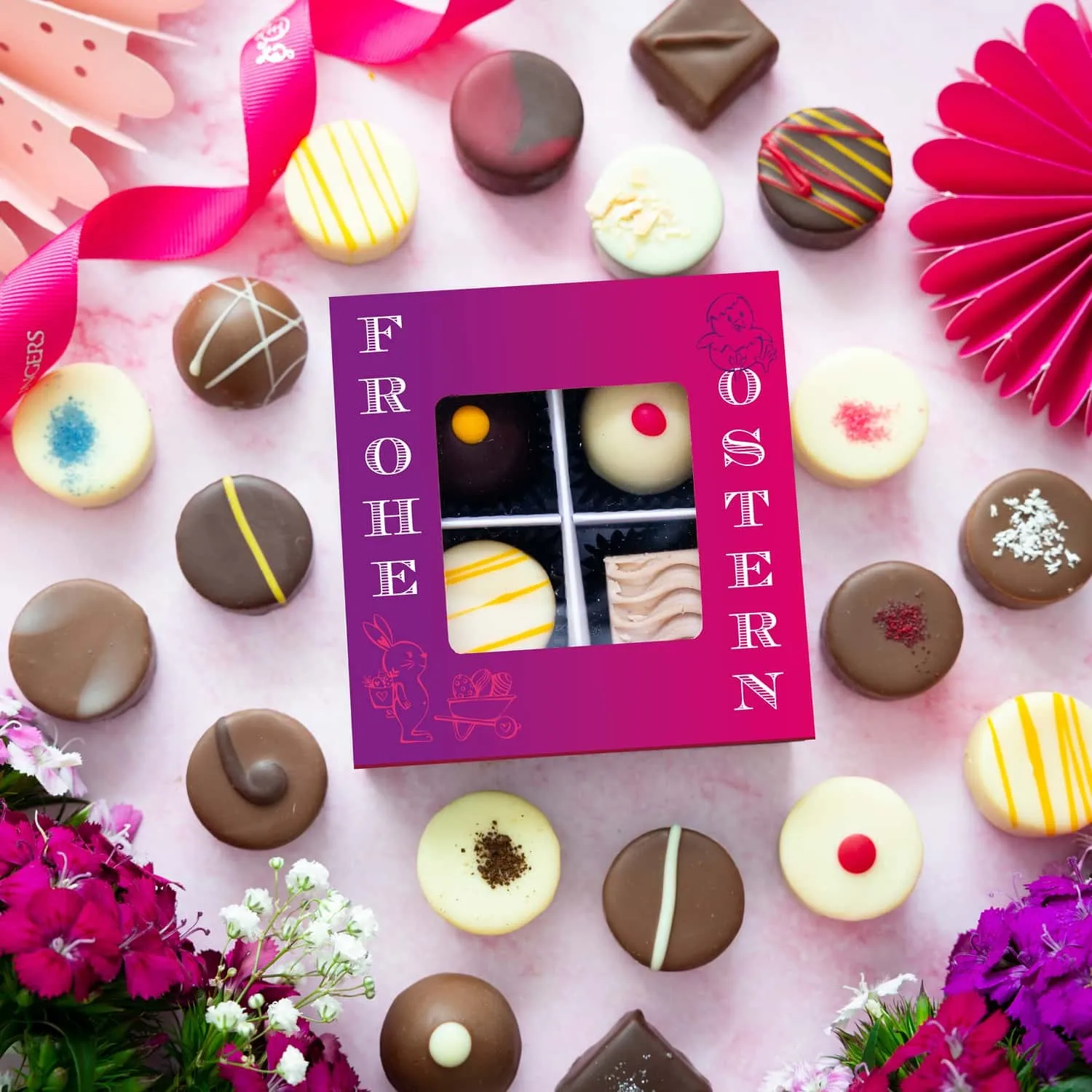 PRALINEN GESCHENKBOX OHNE ALKOHOL - Edle handgemachte Pralinen aus feinstem Confiserie-Edelkakao, stilvoll verpackt in einer hochwertigen Geschenkbox. Exklusiver Schokoladengenuss für besondere Anlässe & genussvolle Momente