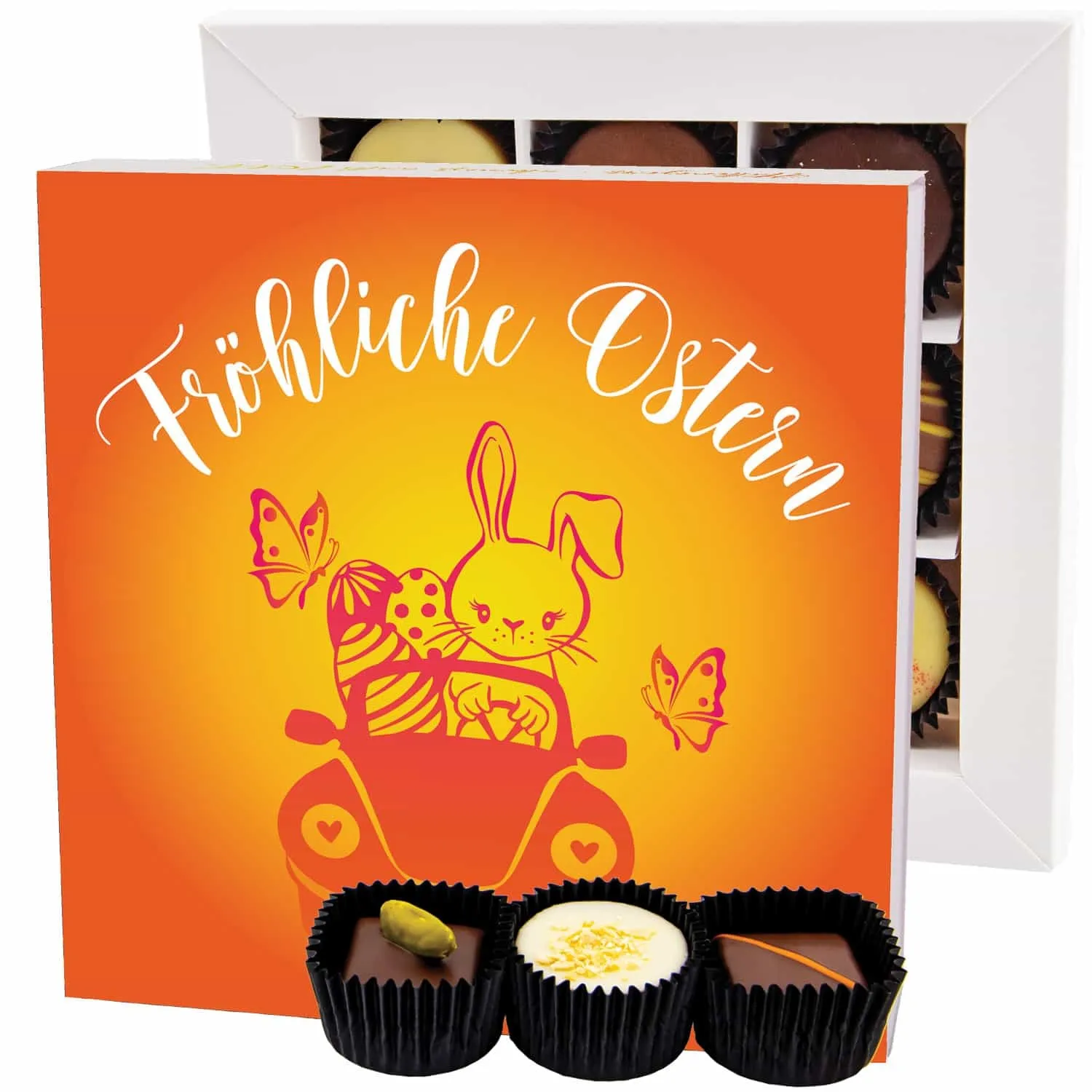 Fröhliche Ostern L - Pralinen, ohne Alkohol handmade