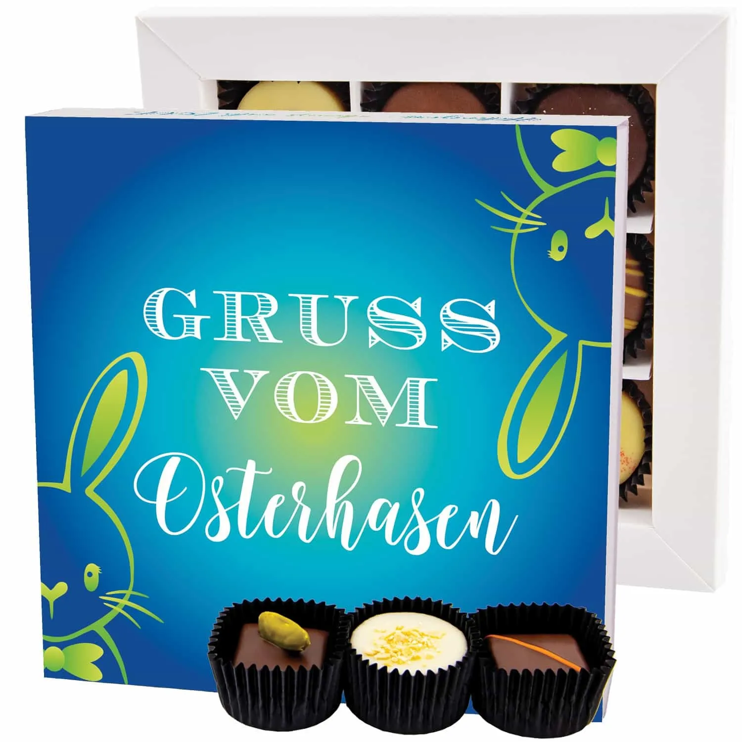 Gruß vom Osterhasen L - Pralinen, ohne Alkohol handmade