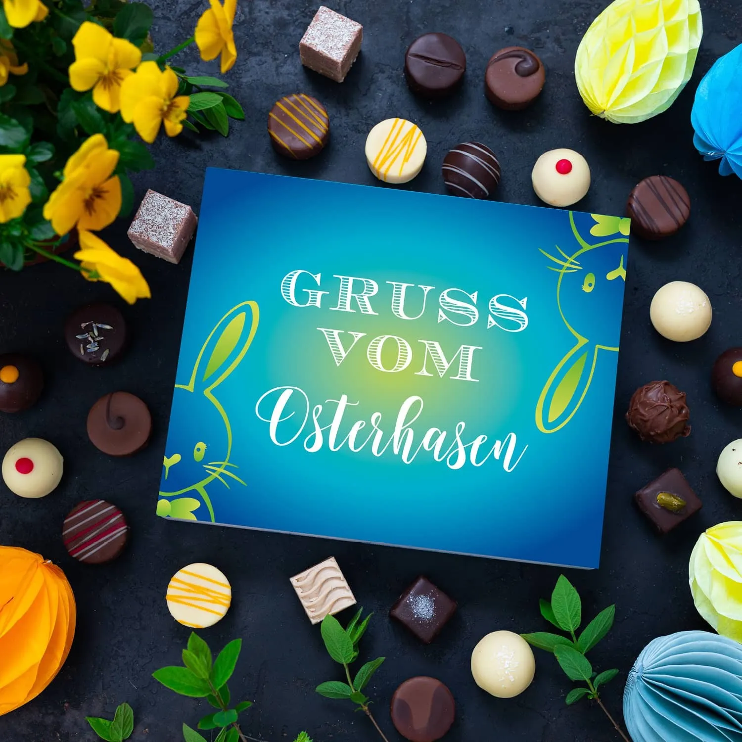 PRALINEN GESCHENKBOX OHNE ALKOHOL - Edle handgemachte Pralinen aus feinstem Confiserie-Edelkakao, stilvoll verpackt in einer hochwertigen XL-Geschenkbox. Exklusiver Schokoladengenuss für besondere Anlässe & genussvolle Momente