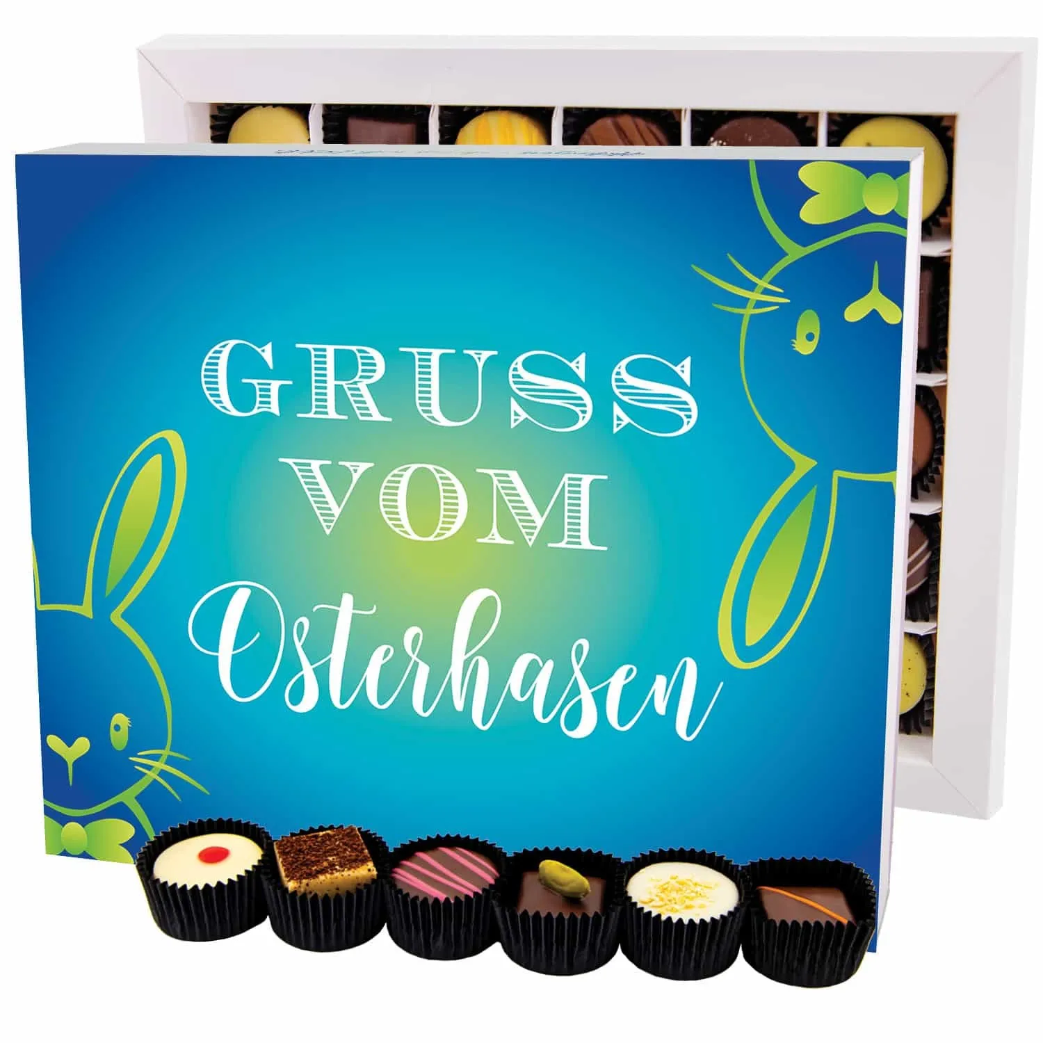 Gruß vom Osterhasen XXL - Pralinen, ohne Alkohol handmade