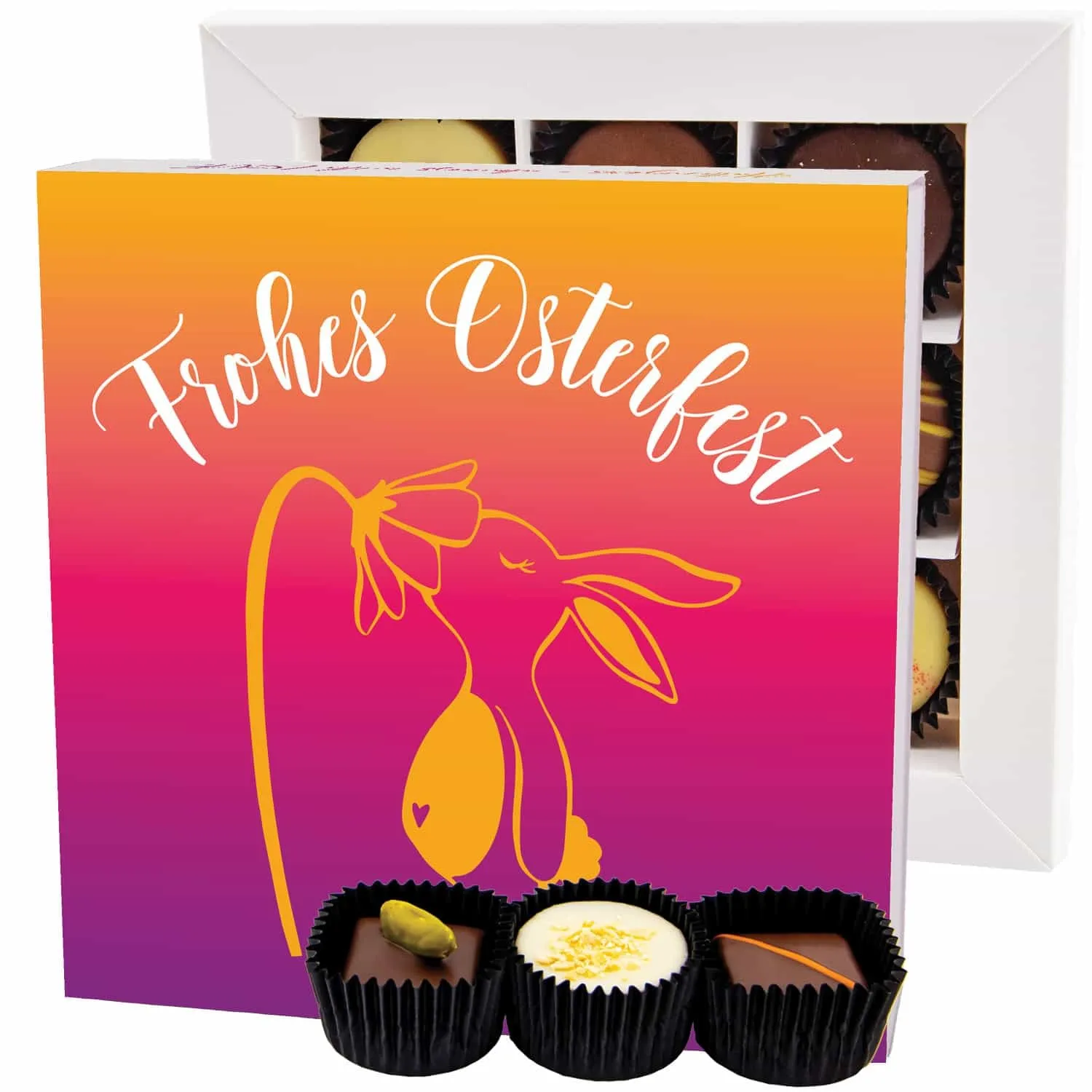 Frohes Osterfest L - Pralinen, ohne Alkohol handmade