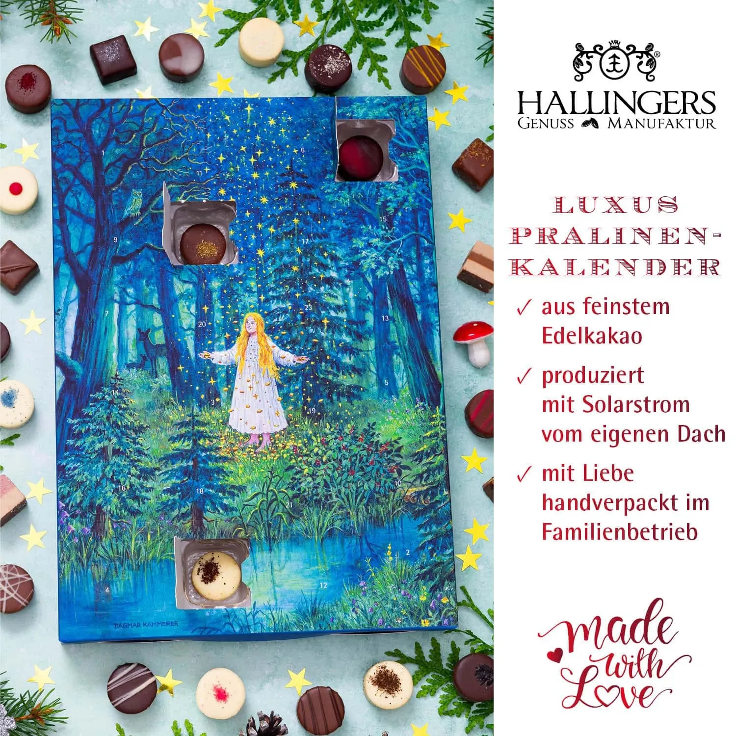 HANDWERK STATT MASSENWARE - Edition \Sternmädchen Märchen\: Vergiss billig produzierte Standard-Pralinen mit schöner Verpackung - entscheidend ist nicht nur der erste Eindruck, sondern der Geschmack, der noch lange in Erinnerung bleibt