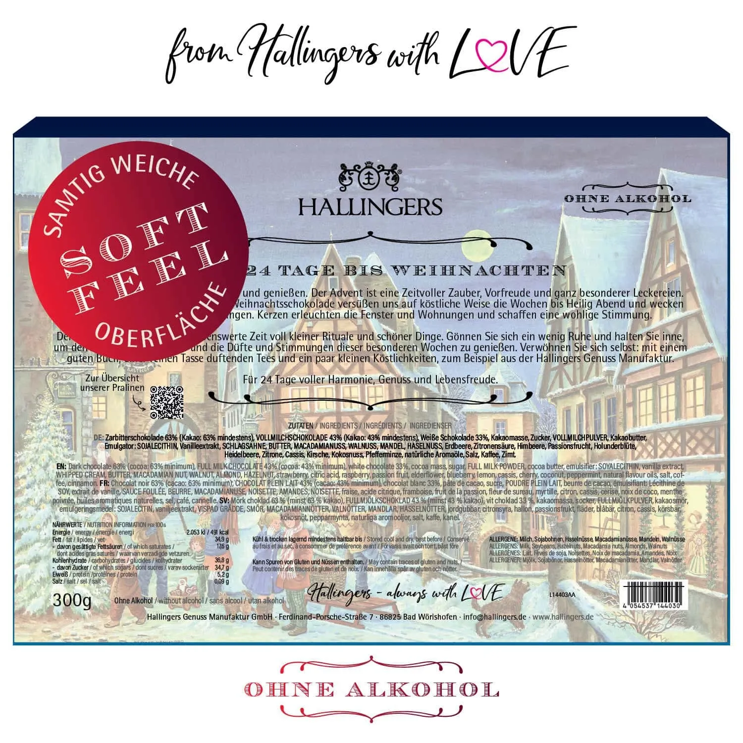 Adventskalender Rothenburg - Pralinen, ohne Alkohol handmade