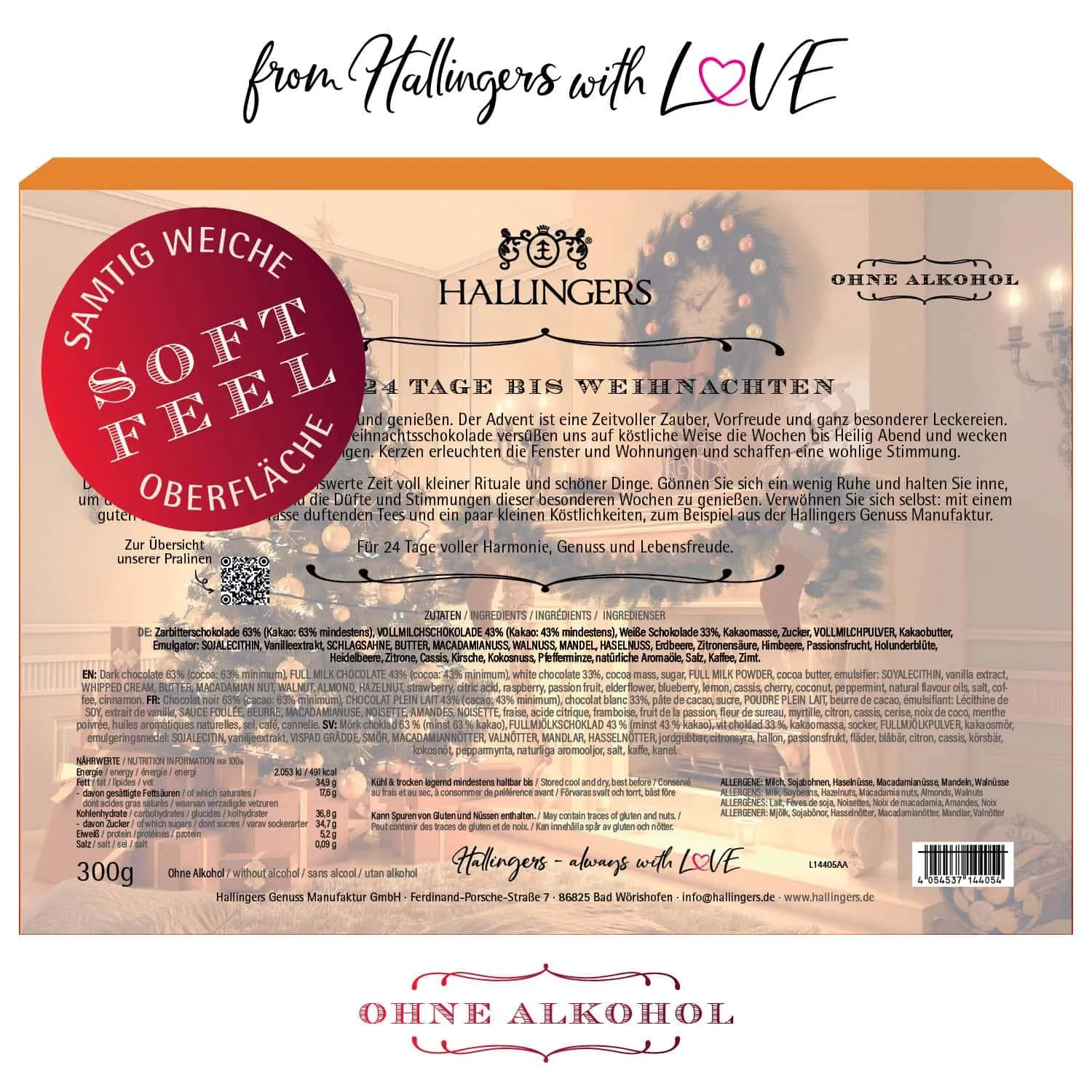 Adventskalender New York - Pralinen, ohne Alkohol handmade