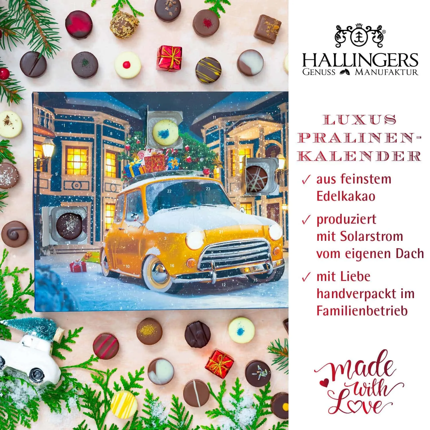 HANDWERK STATT MASSENWARE - Edition \It\s Christmas\: Vergiss billig produzierte Standard-Pralinen mit schöner Verpackung - entscheidend ist nicht nur der erste Eindruck, sondern der Geschmack, der noch lange in Erinnerung bleibt