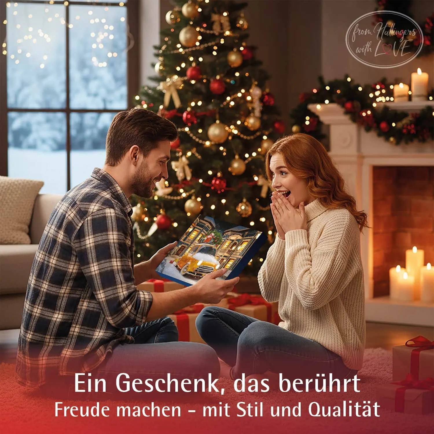 Adventskalender It\s Christmas - Pralinen, ohne Alkohol handmade