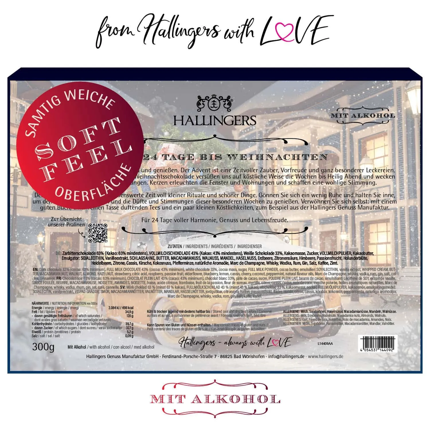 Adventskalender It\s Christmas - Pralinen, ohne Alkohol handmade