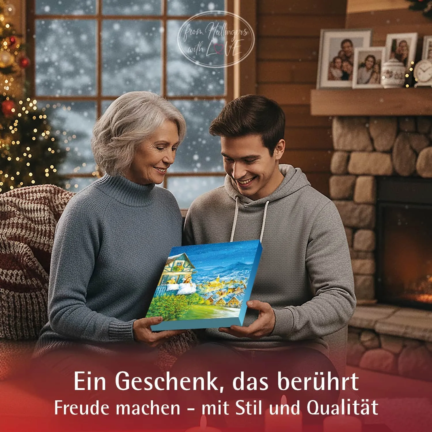 Adventskalender Frau Holle - Pralinen, ohne Alkohol handmade