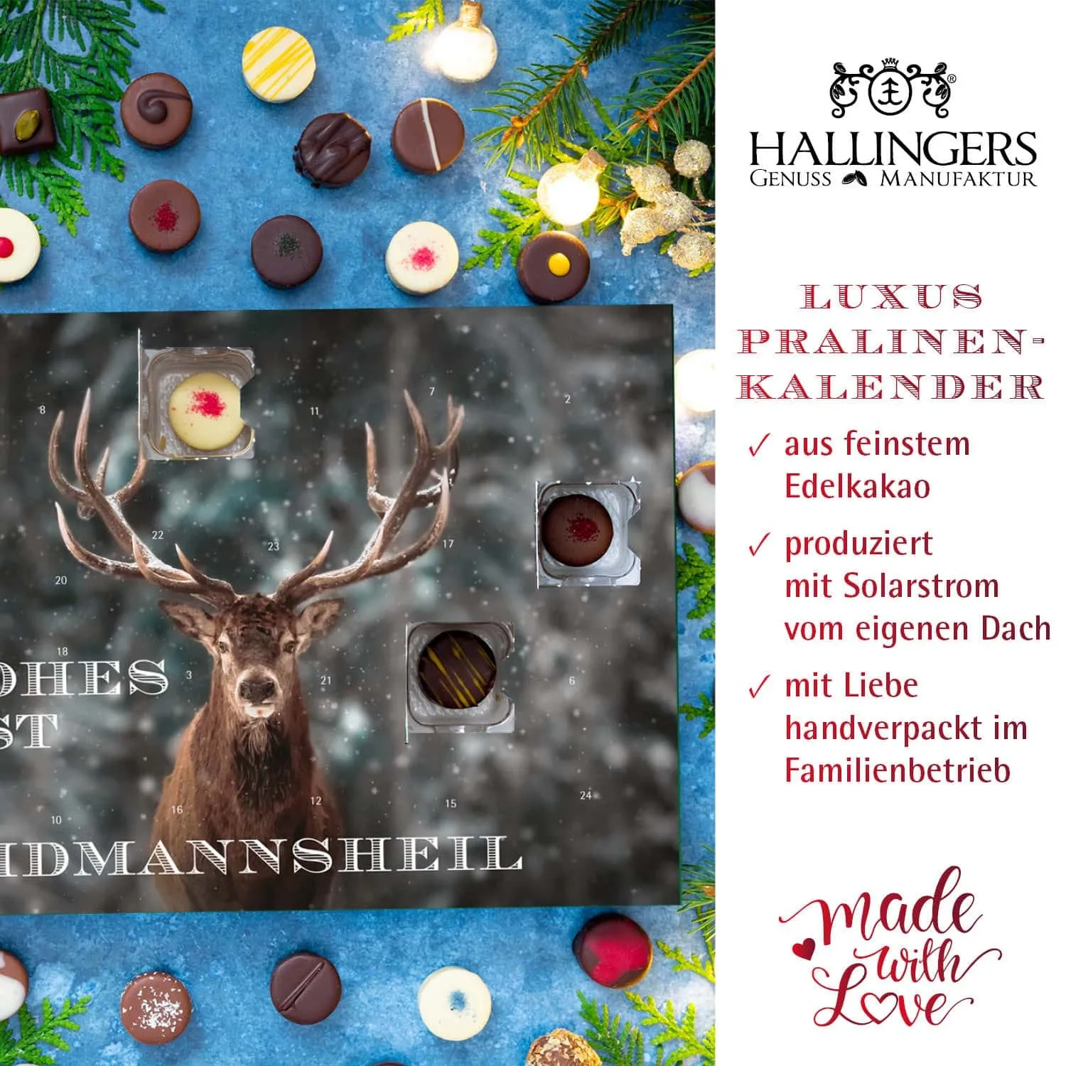 HANDWERK STATT MASSENWARE - Edition \Waidmannsheil\: Vergiss billig produzierte Standard-Pralinen mit schöner Verpackung - entscheidend ist nicht nur der erste Eindruck, sondern der Geschmack, der noch lange in Erinnerung bleibt