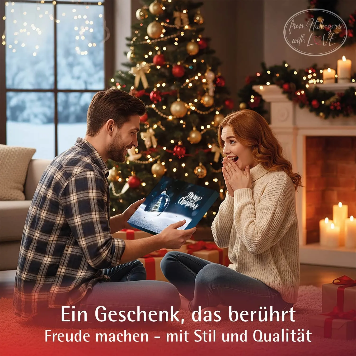 Adventskalender Weihnachtskugeln - Vegane Pralinen, mit & ohne Alkohol
