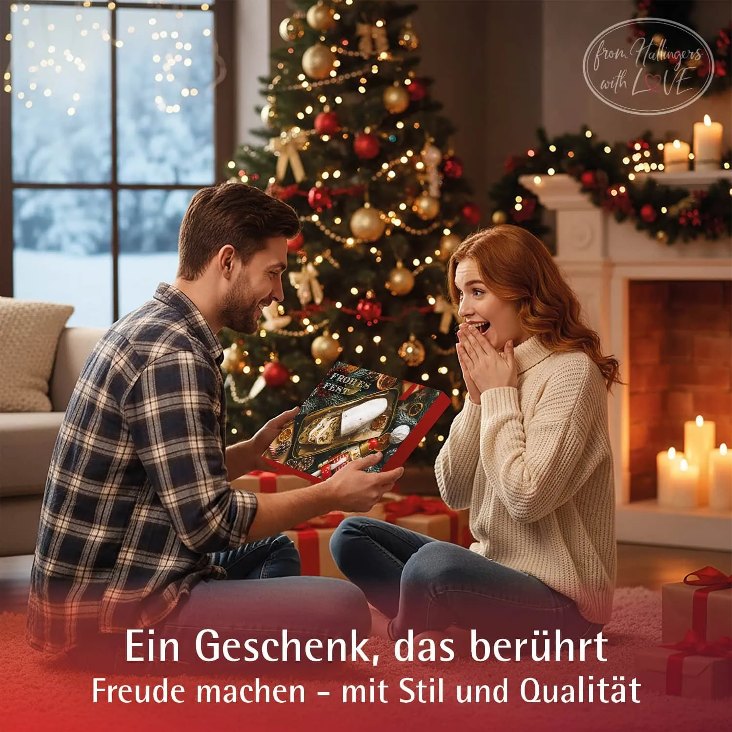 Adventskalender Adventsstimmung - Vegane Pralinen, mit & ohne Alkohol