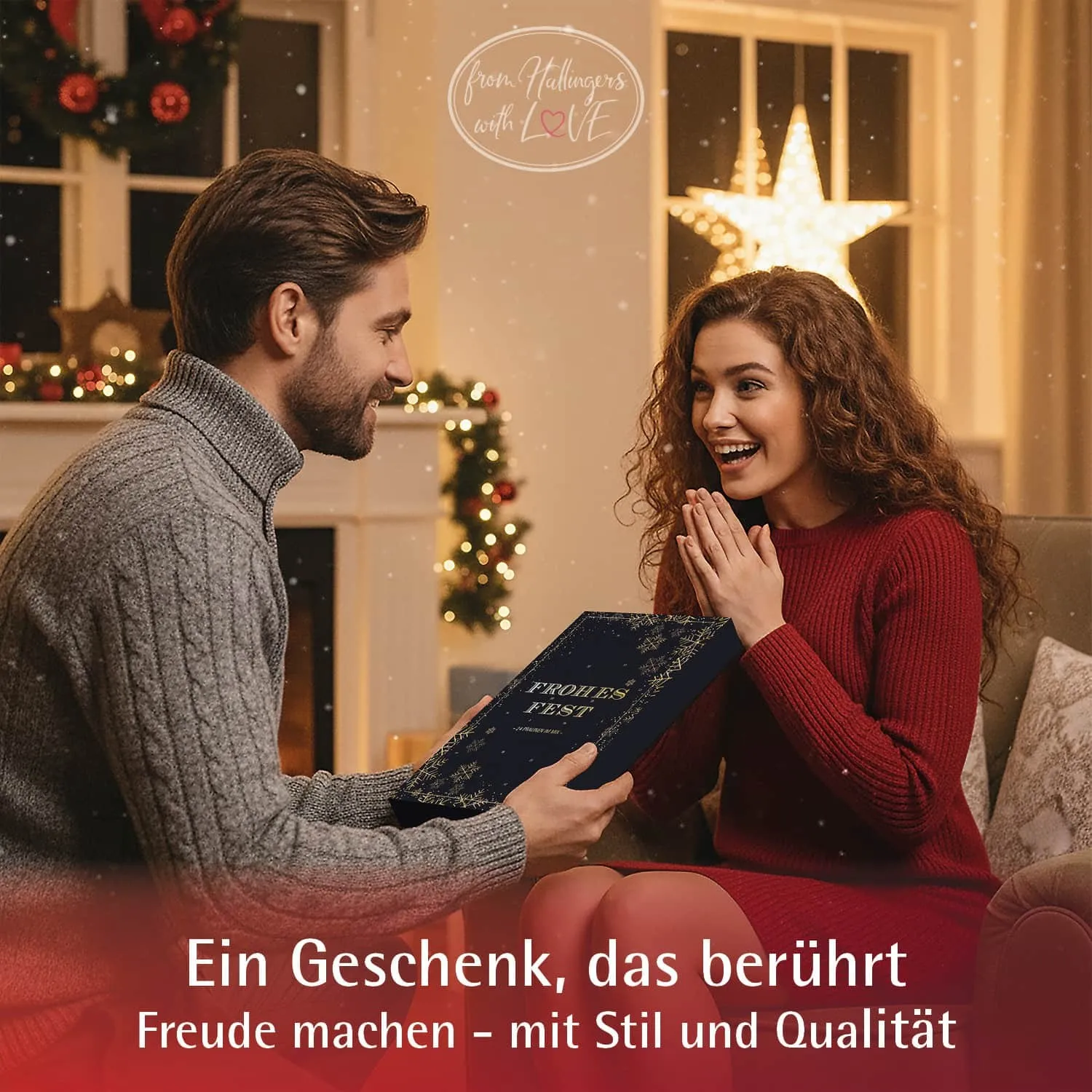 Adventskalender Frohes Fest - Pralinen, mit & ohne Alkohol