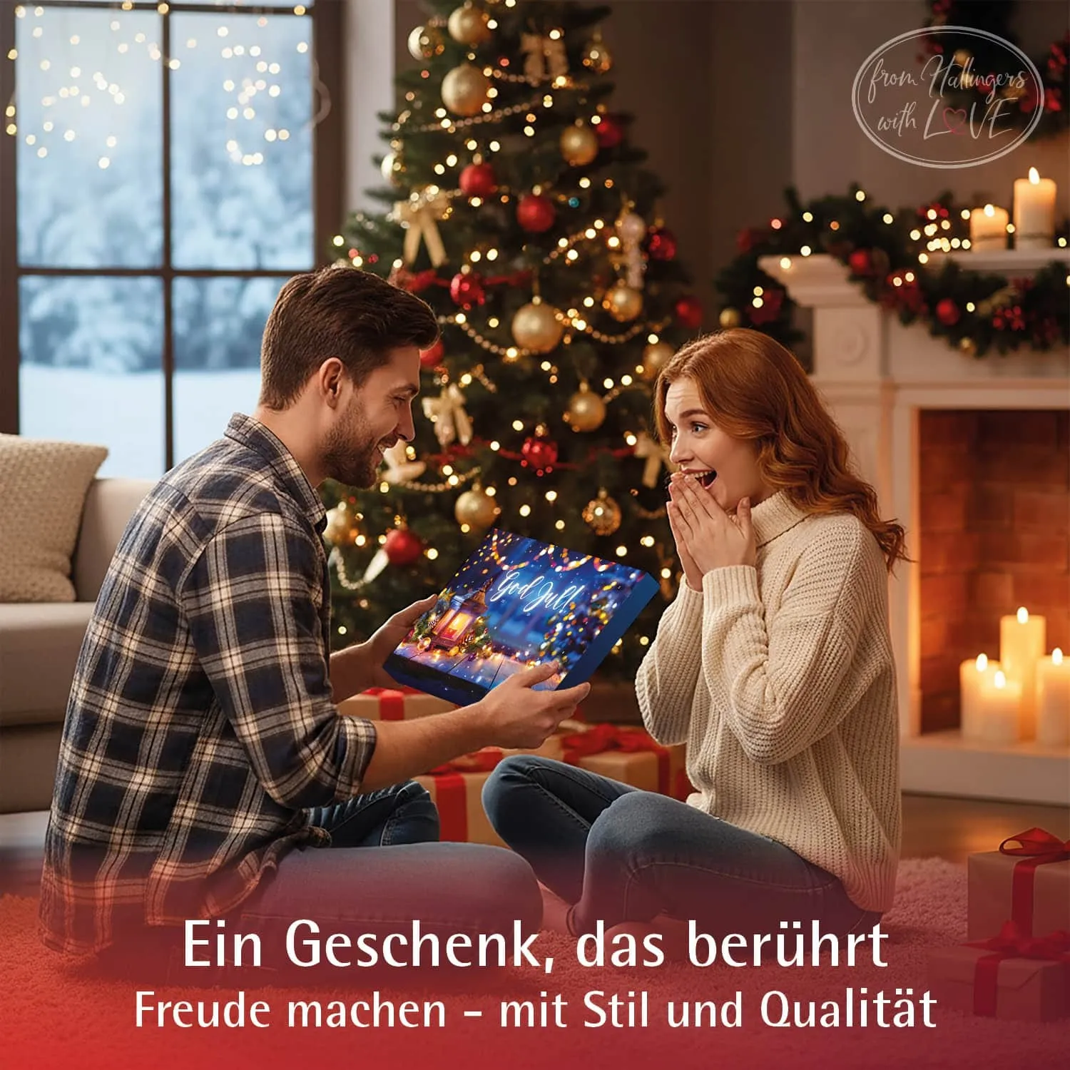 Adventskalender God Jul - Pralinen, ohne Alkohol handmade