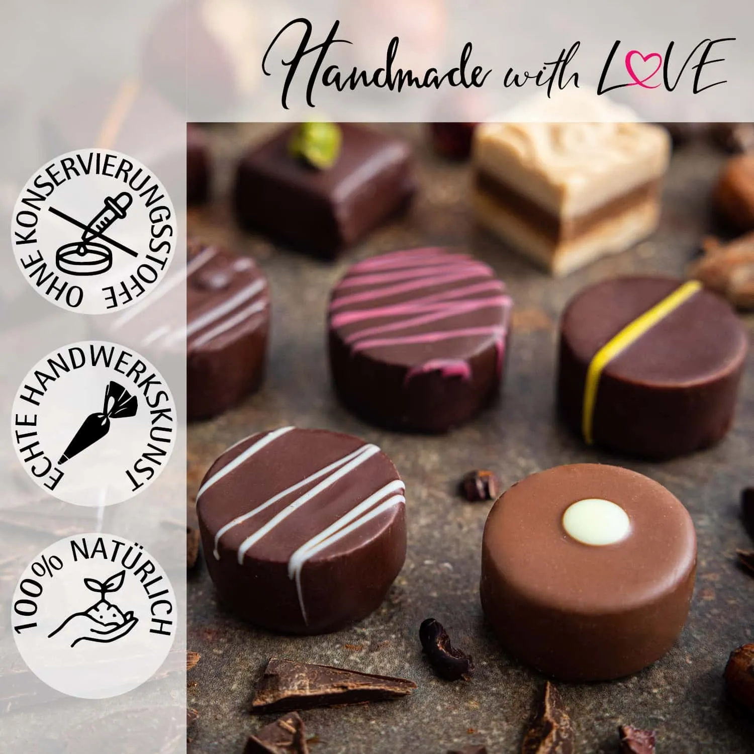 Frohe Weihnachten XXL - Pralinen, mit & ohne Alkohol
