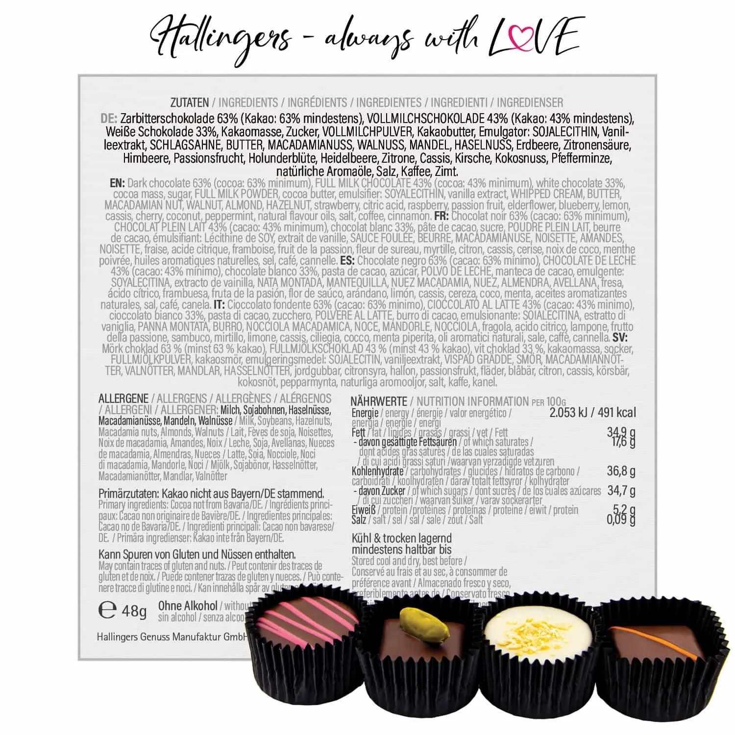 Frohes Fest Snowman Rothenburg - Pralinen, ohne Alkohol handmade