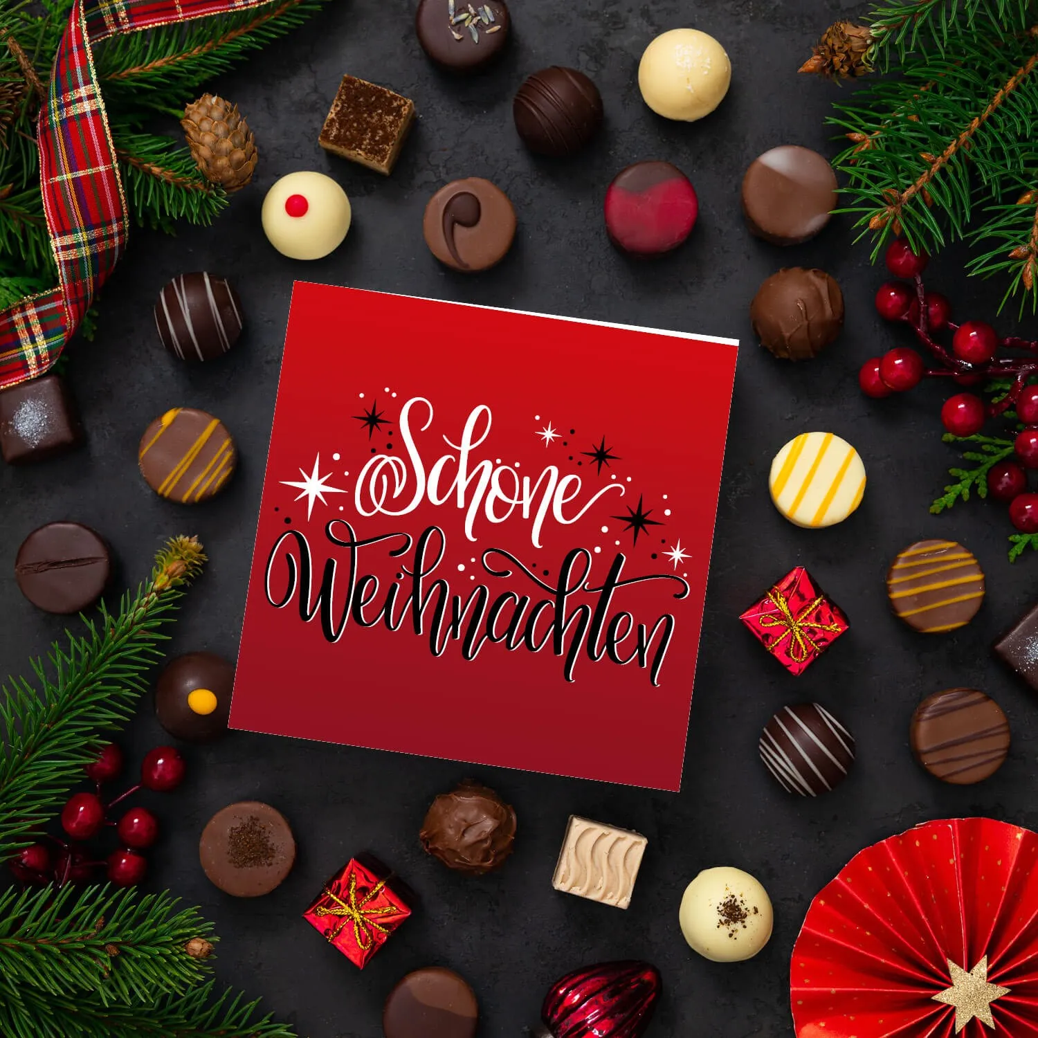 PRALINEN GESCHENKBOX OHNE ALKOHOL - Edle handgemachte Pralinen aus feinstem Confiserie-Edelkakao, stilvoll verpackt in einer hochwertigen L-Geschenkbox. Exklusiver Schokoladengenuss für besondere Anlässe & genussvolle Momente