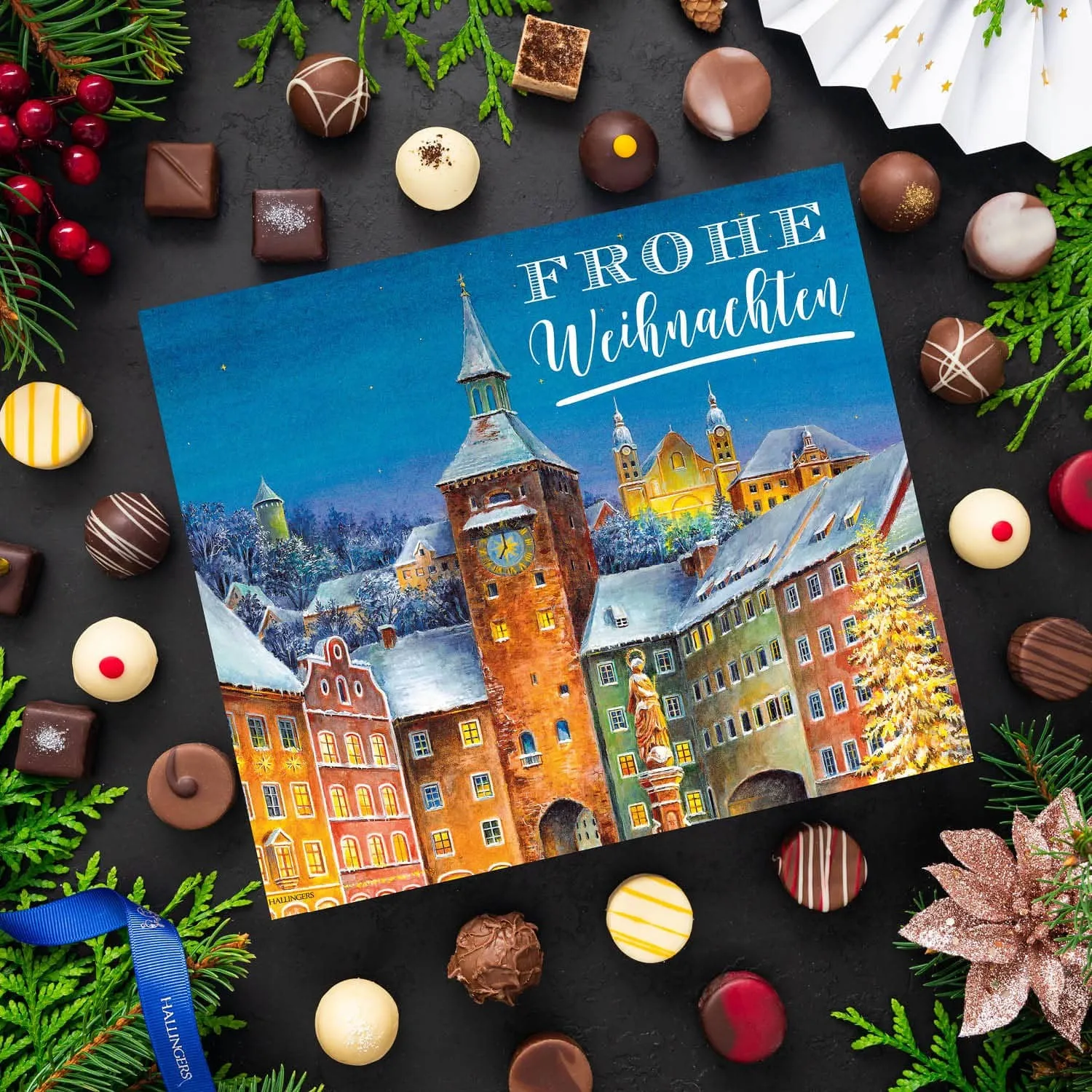 PRALINEN GESCHENKBOX OHNE ALKOHOL - Edle handgemachte Pralinen aus feinstem Confiserie-Edelkakao, stilvoll verpackt in einer hochwertigen XXL-Geschenkbox. Exklusiver Schokoladengenuss für besondere Anlässe & genussvolle Momente