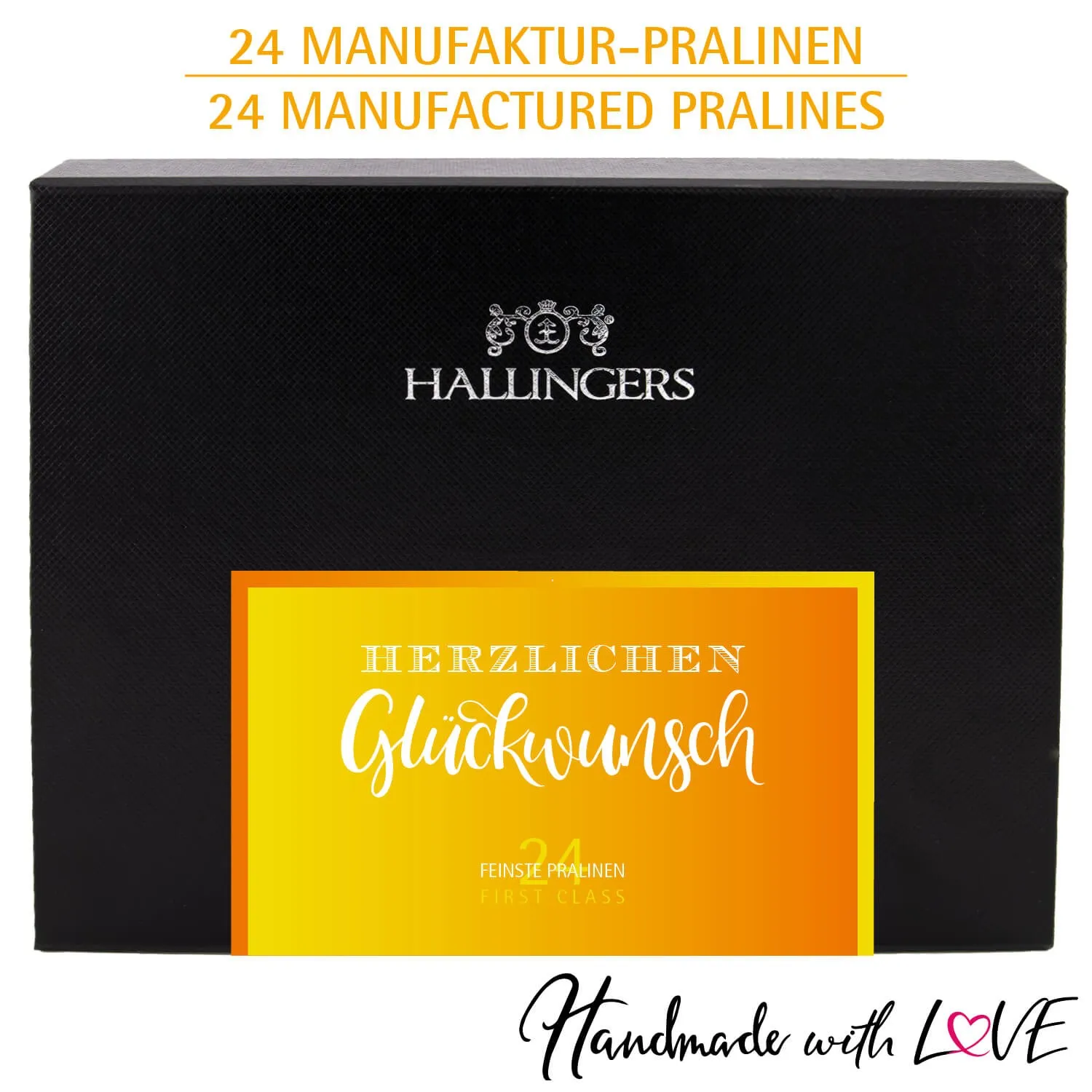 Herzlichen Glückwunsch - Pralinen, ohne Alkohol handmade