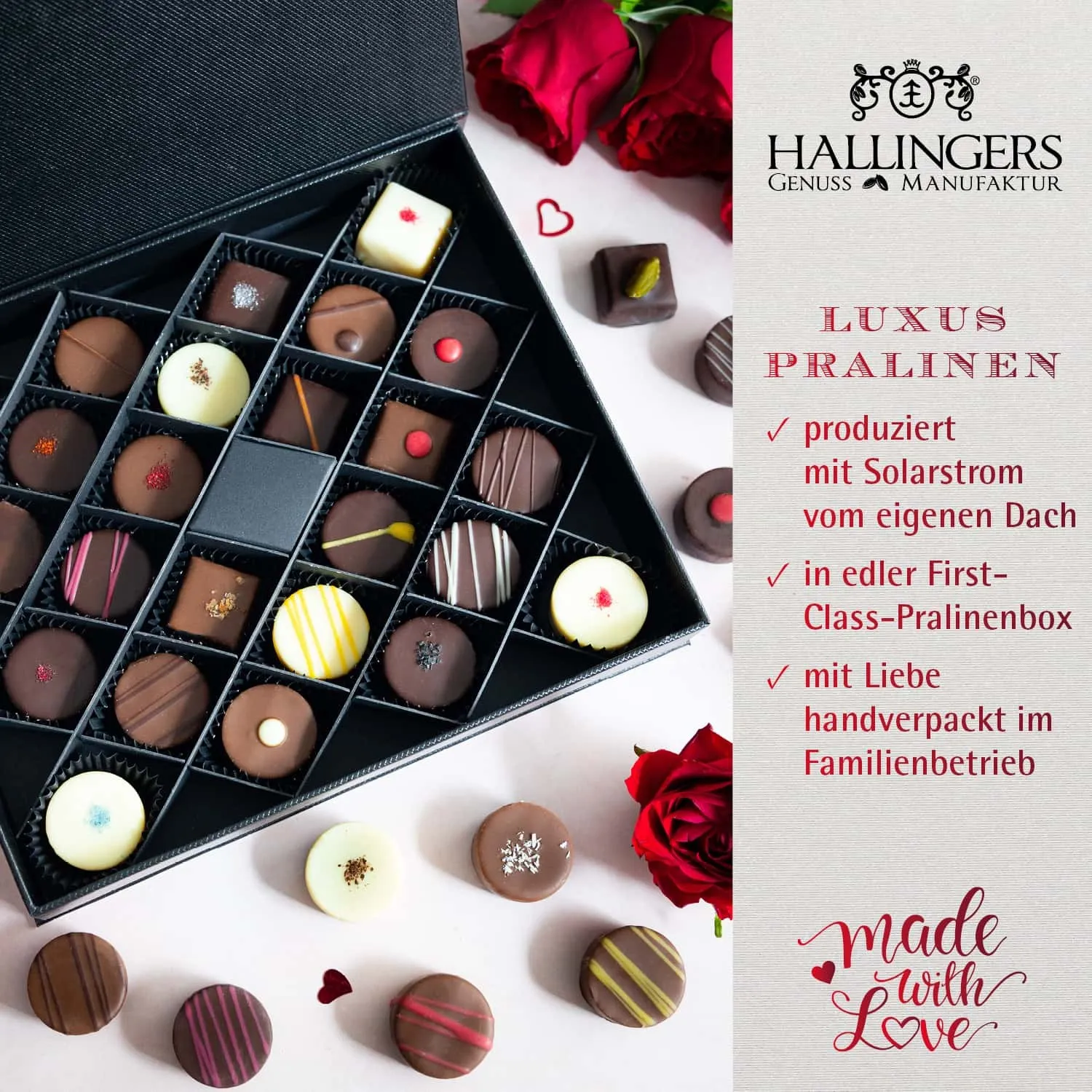 HANDWERK STATT MASSENWARE - Edition \Danke Mama\: Vergiss billig produzierte Standard-Pralinen mit schöner Verpackung - entscheidend ist nicht nur der erste Eindruck, sondern der Geschmack, der noch lange in Erinnerung bleibt