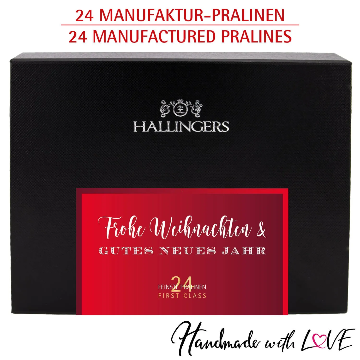 Frohe Weihnachten & Gutes Neues Jahr - Pralinen, ohne Alkohol handmade