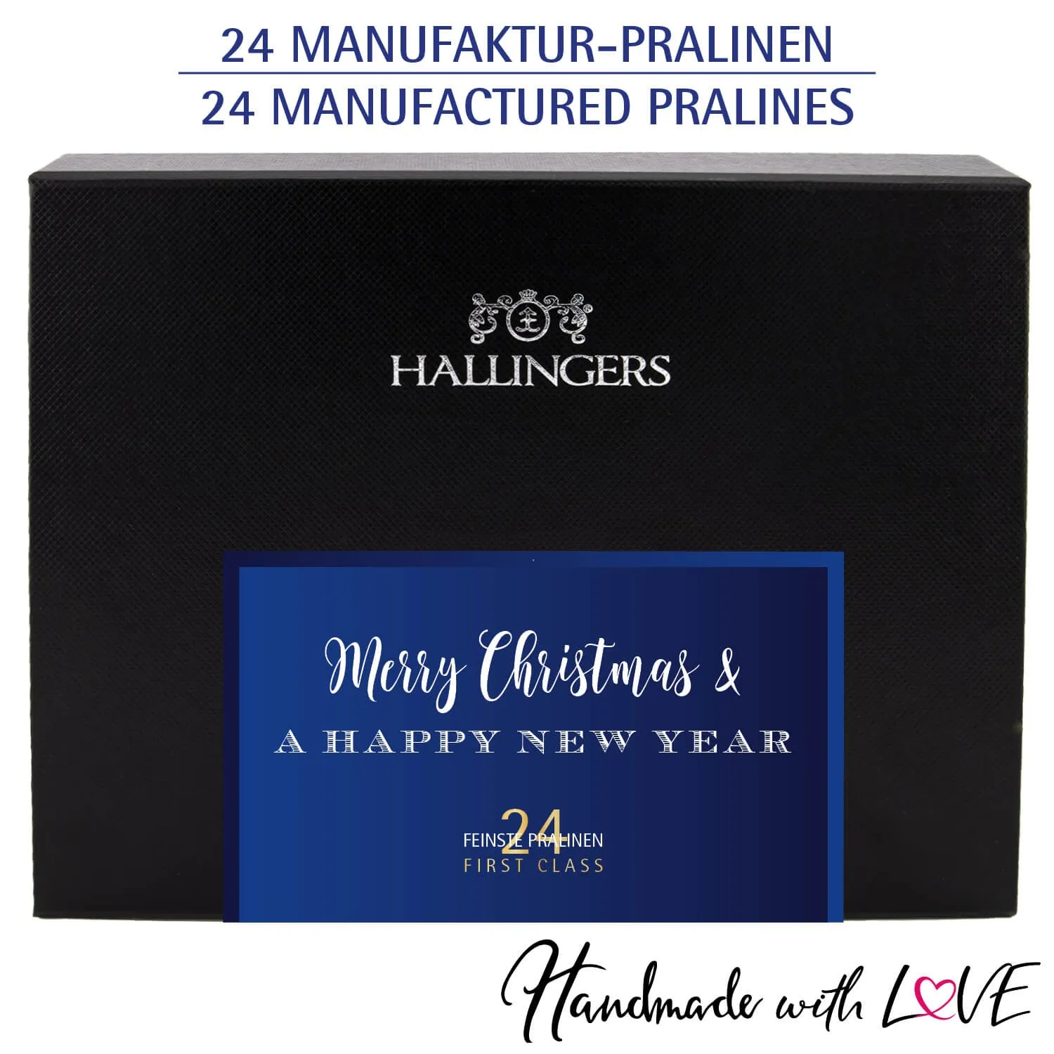 Merry Christmas & A Happy New Year - Pralinen, ohne Alkohol handmade