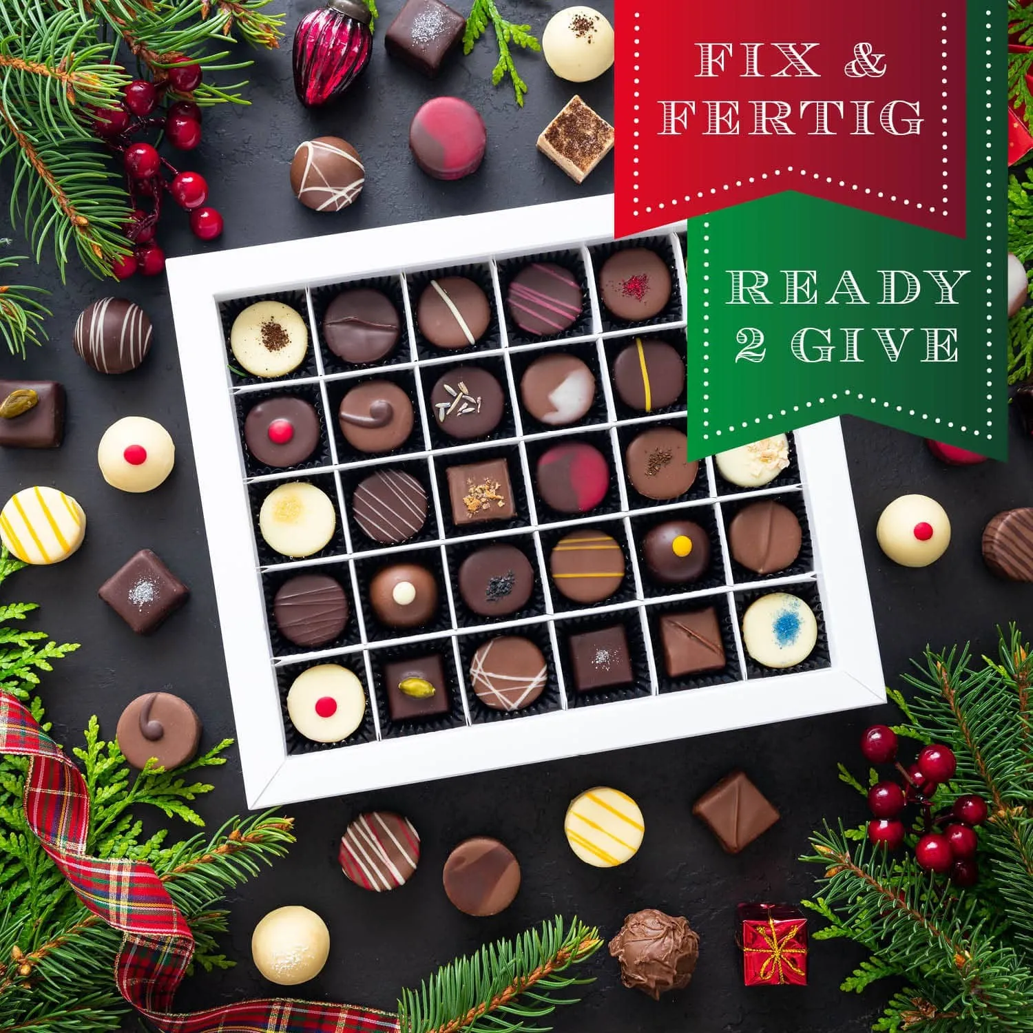 HANDWERK STATT MASSENWARE - Edition \Vom Nikolaus für Dich\: Vergiss billig produzierte Standard-Pralinen mit schöner Verpackung - entscheidend ist nicht nur der erste Eindruck, sondern der Geschmack, der noch lange in Erinnerung bleibt