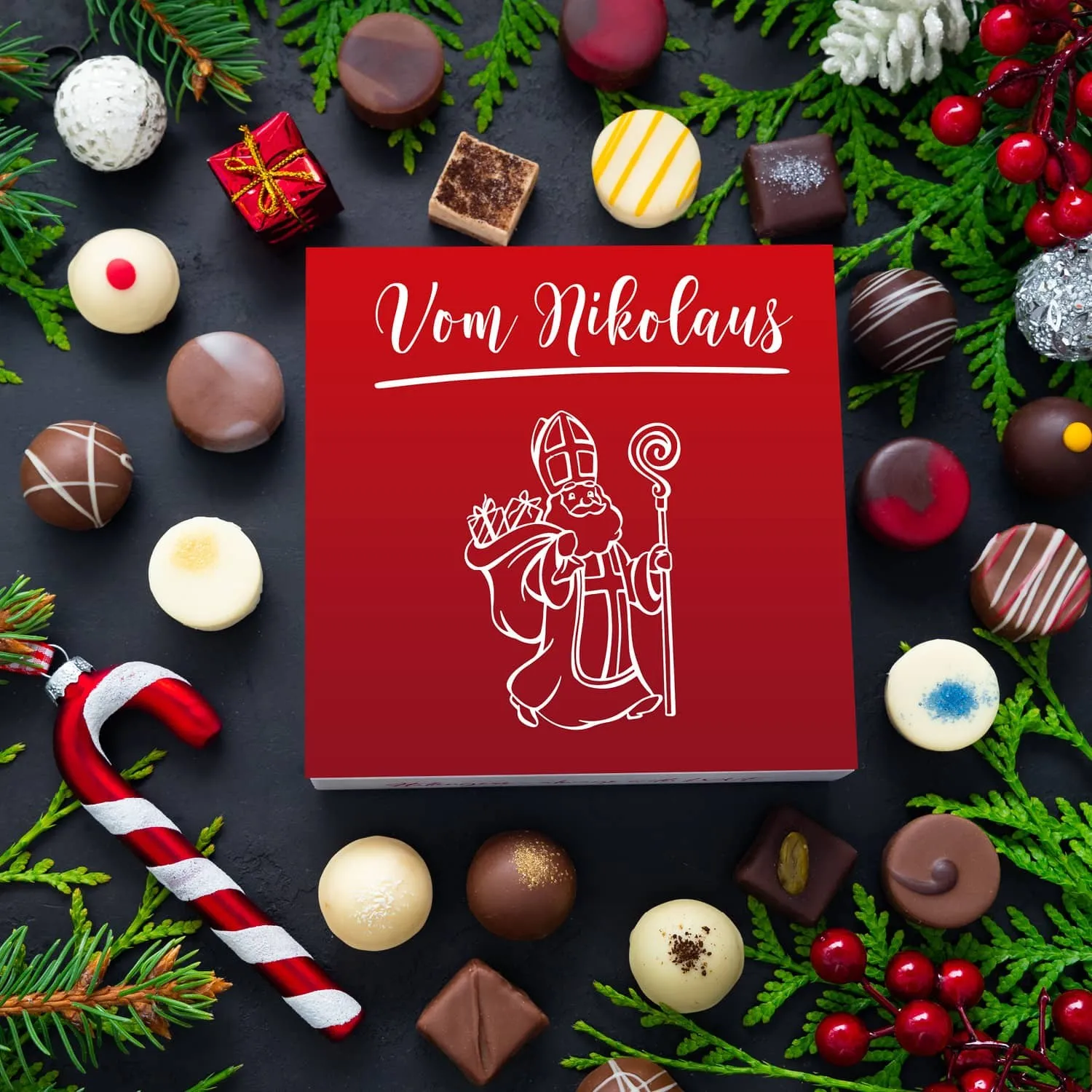 PRALINEN GESCHENKBOX OHNE ALKOHOL - Edle handgemachte Pralinen aus feinstem Confiserie-Edelkakao, stilvoll verpackt in einer hochwertigen L-Geschenkbox. Exklusiver Schokoladengenuss für besondere Anlässe & genussvolle Momente