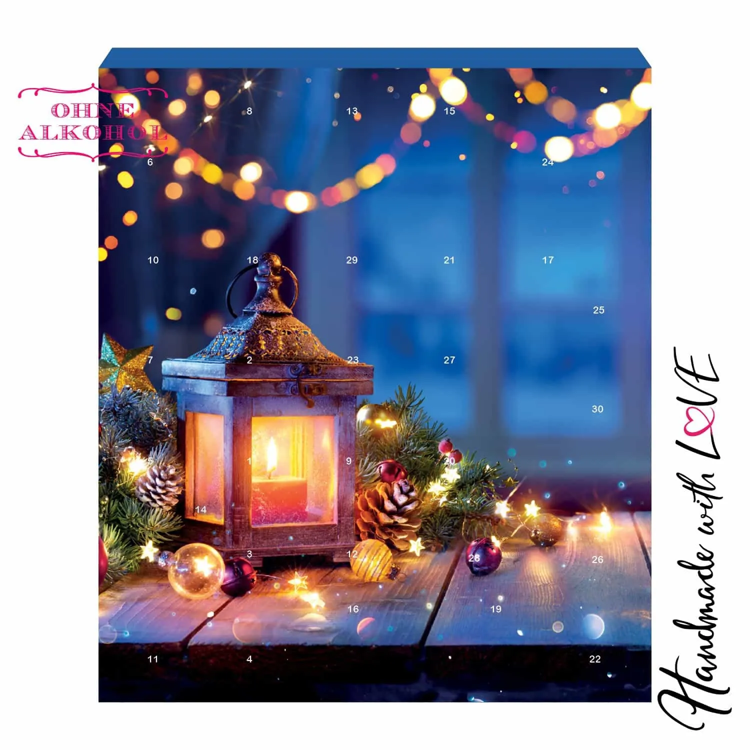 Adventskalender Weihnachtsfreude XXL - Pralinen, ohne Alkohol handmade